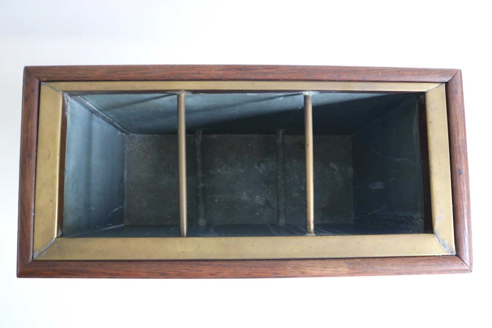 Antique Oak Neo Renaissance Style Stick Or Umbrella Stand With Zinc Liner, Dutch 1900s photo buy