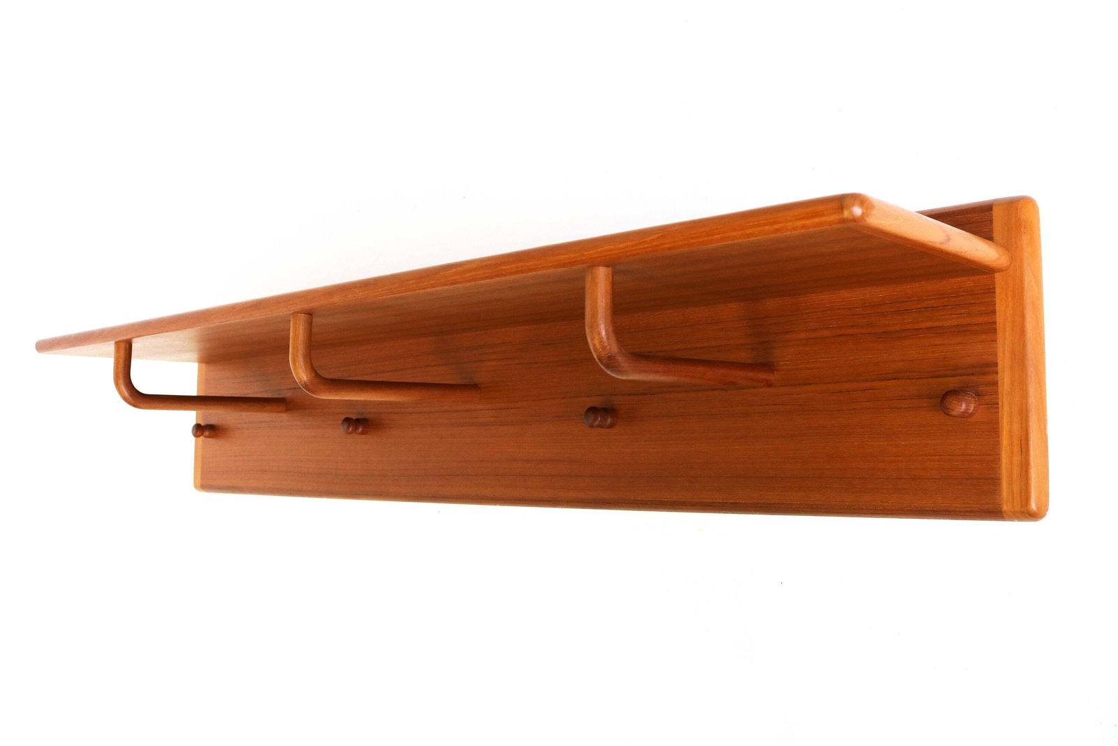 Mid Century Modern Wall Mounted Coat Rack Teak Coatrack By Aksel Kjersgaard For Vildbjerg Mobelfabrik, Denmark, 1960's Scandinavian Design photo furniture