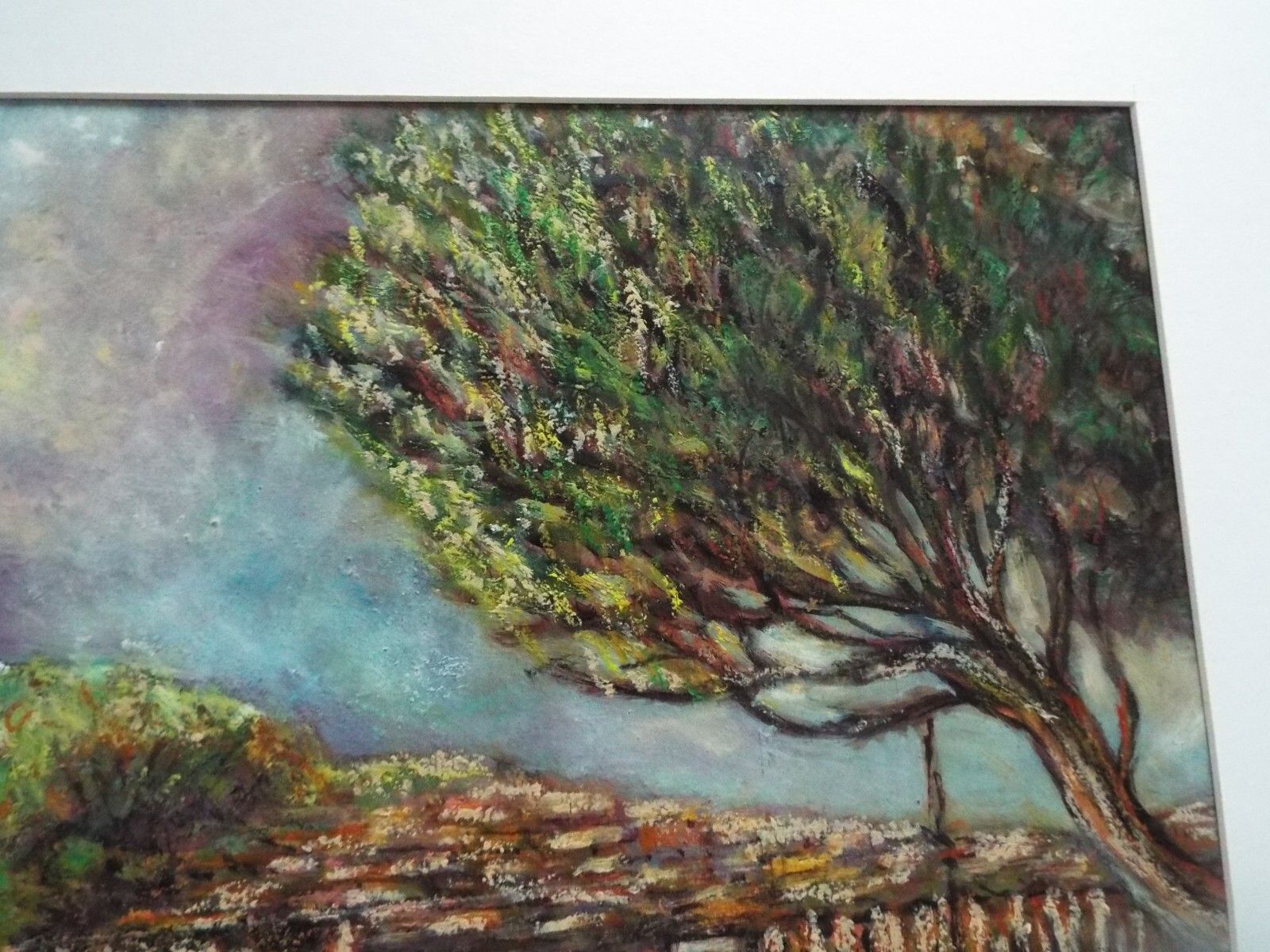 Notre Dame Paris From The Banks Of The River Seine, Original Framed Oil Painting photo vinterior