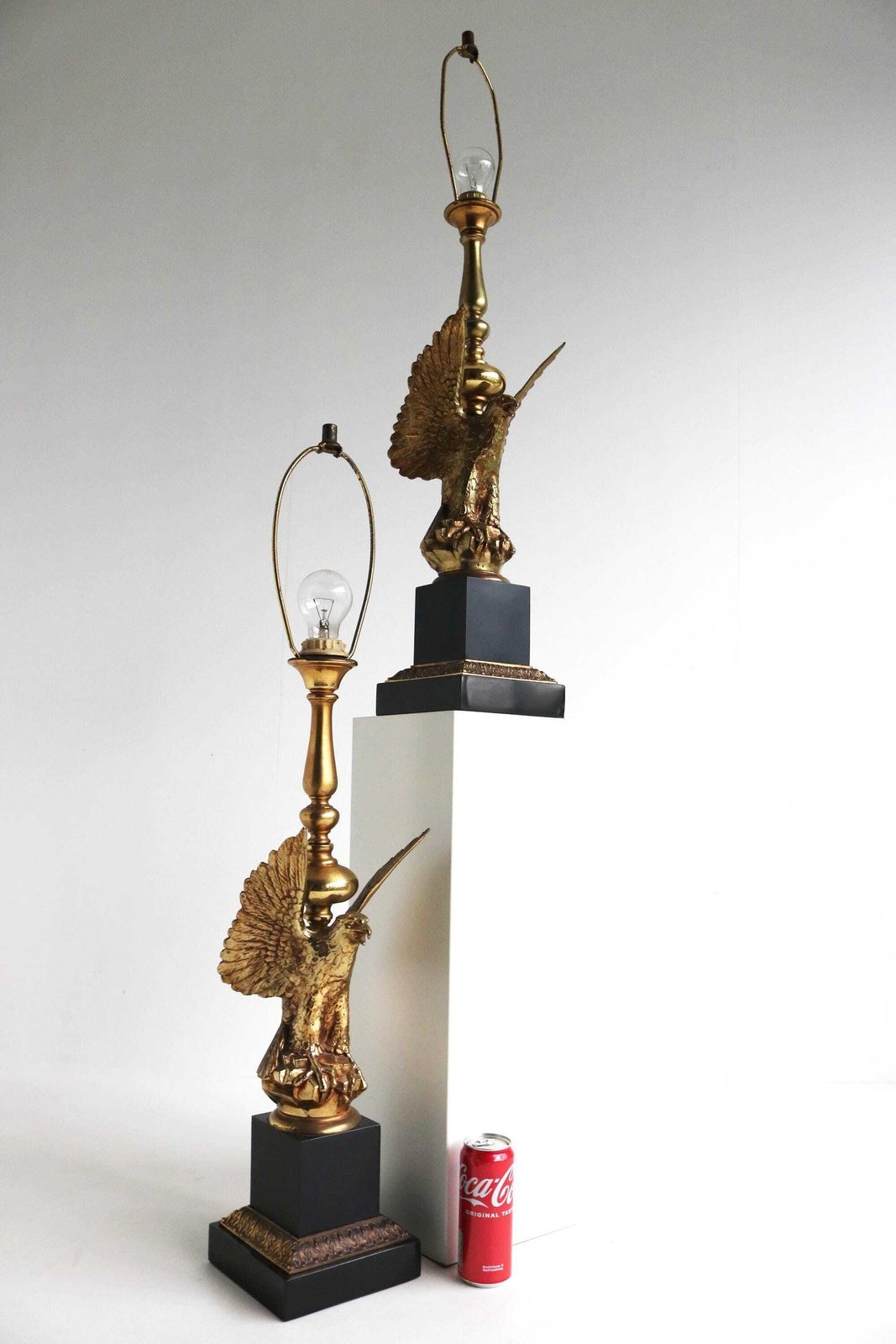 Deknudt   Loevsky & Loevsky   Pair Of Eagle Table Lamps Two Hollywood Regency Desk Lamps Mid  Century Couple Brass Design Lamps Vintage 1970 photo vintage