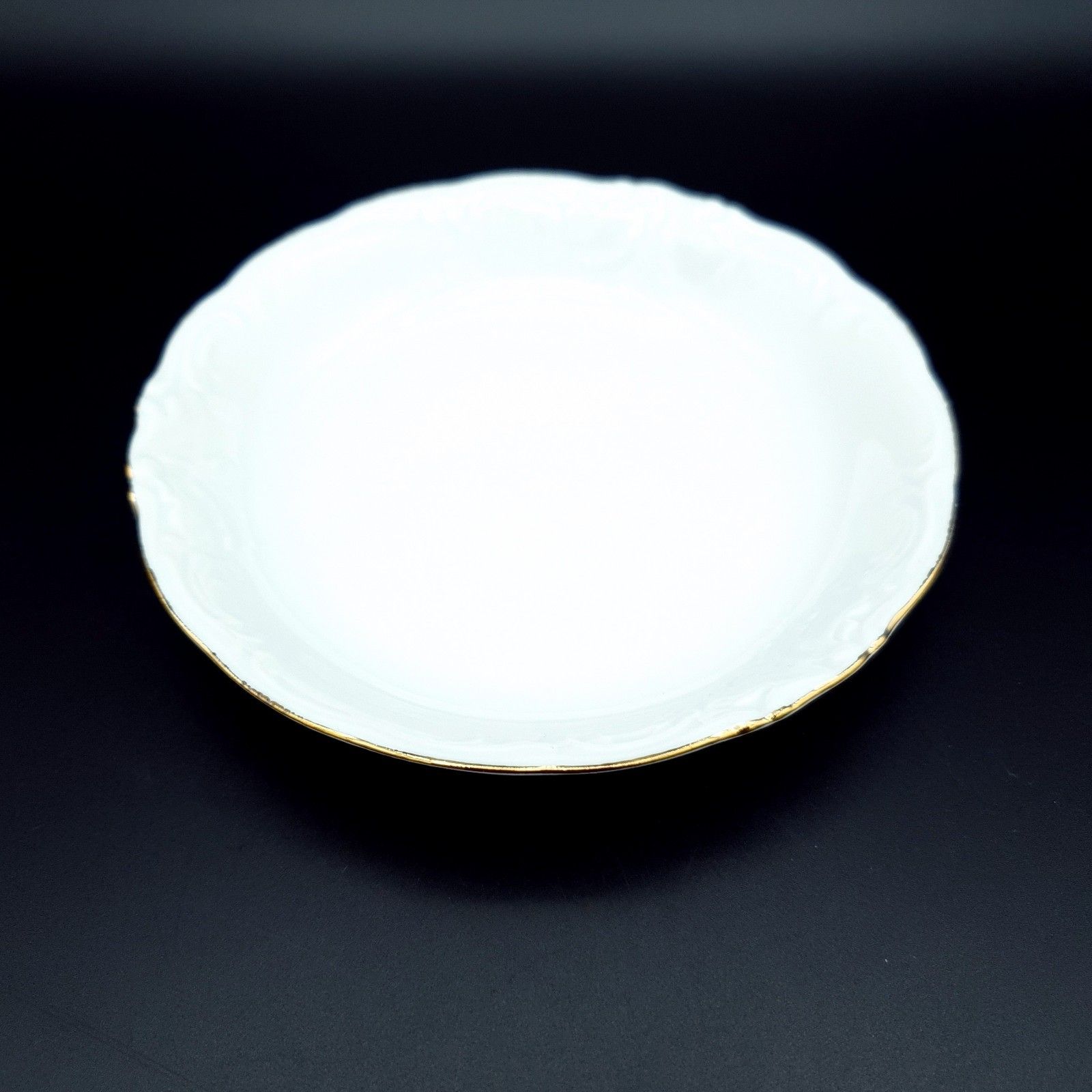 Home Decor Rockley Fine Porcelain Set Of 5 White Gold Tea Cup, Saucer, Dish, Plates Vintage photo