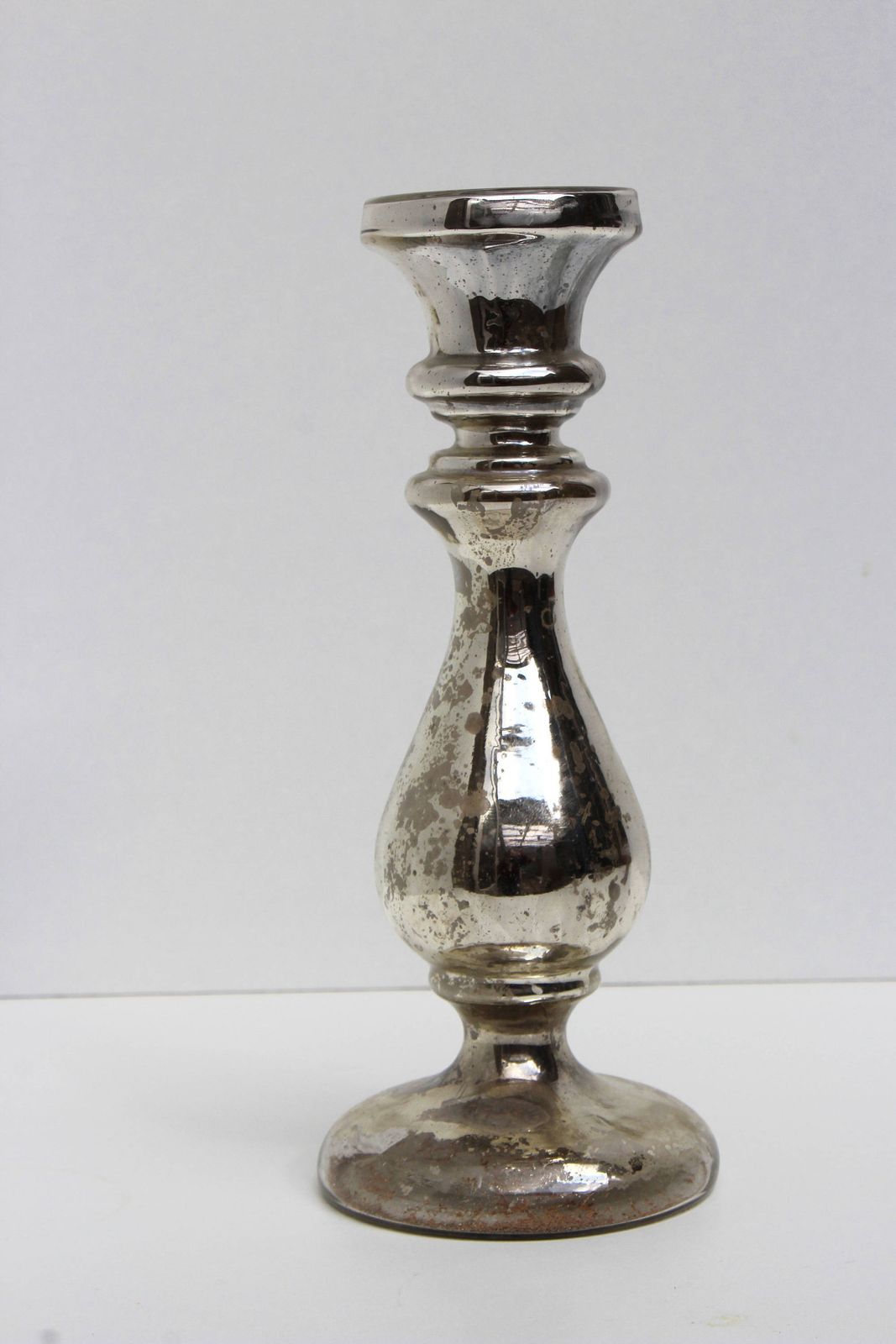 Antique Dutch Quicksilver Victorian Candlle Holder Glass Mirror Poorman Silver 1900 Handblown 19 Eeuw Holland Authentic photo buy