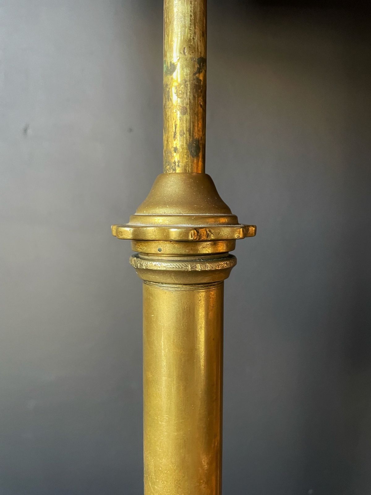 Art Nouveau Brass Floor Lamp, 1920s photo Lighting