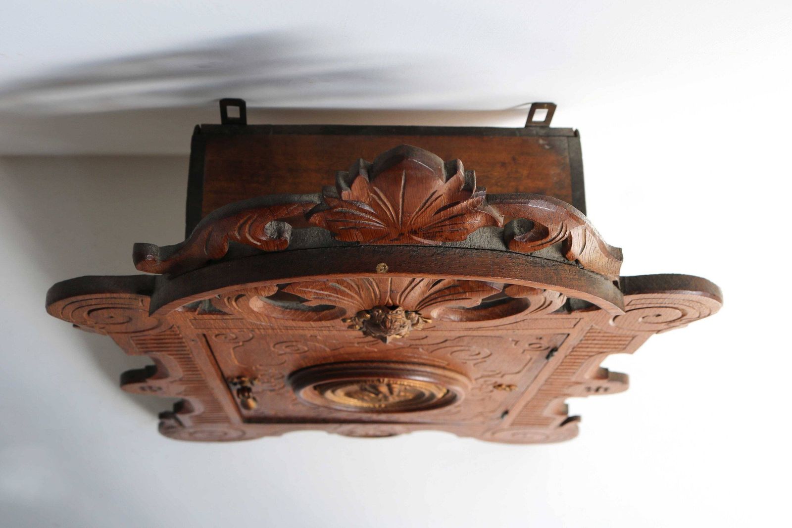 Beautiful Antique Oak Wood Carved Medicine Bathroom Kitchen Cabinet Small Wall Cabinet Apothecary Key Cabinet Brass Ornaments 19th Century photo buy