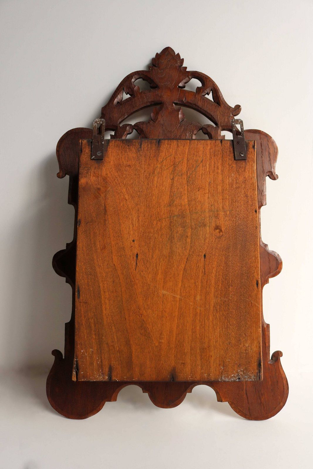 Beautiful Antique Oak Wood Carved Medicine Bathroom Kitchen Cabinet Small Wall Cabinet Apothecary Key Cabinet Brass Ornaments 19th Century photo vintage