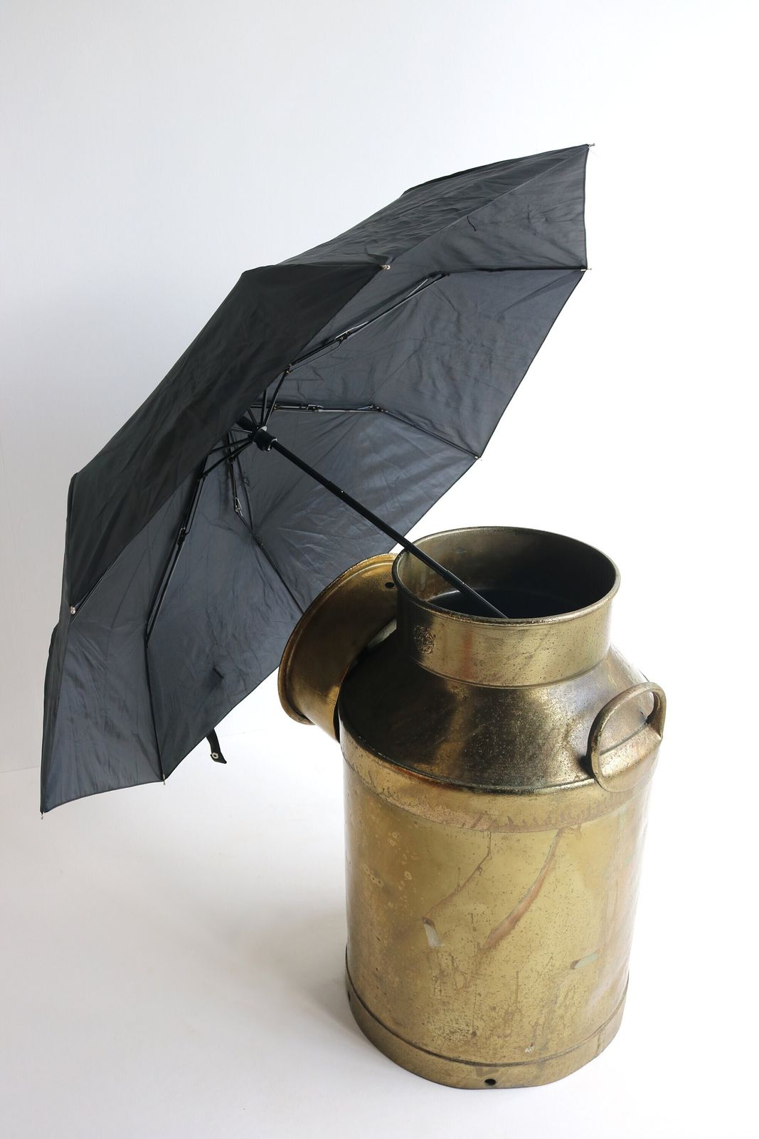 Big Antique Copper Plated Milk Jar Umbrella Stand Holder 1880  1900s Country Style Authentic Can Farm Late 19th Century Milk Container photo buy