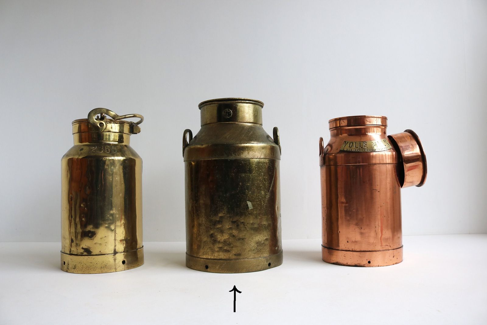 photo for sale Big Antique Copper Plated Milk Jar Umbrella Stand Holder 1880  1900s Country Style Authentic Can Farm Late 19th Century Milk Container