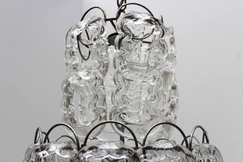 Mid Century Modern Glazen Hanglamp Van Murano Glas, Ontwerp Angelo Mangiarotti Voor Vistosi, Ca. Jaren 1960 photo buy