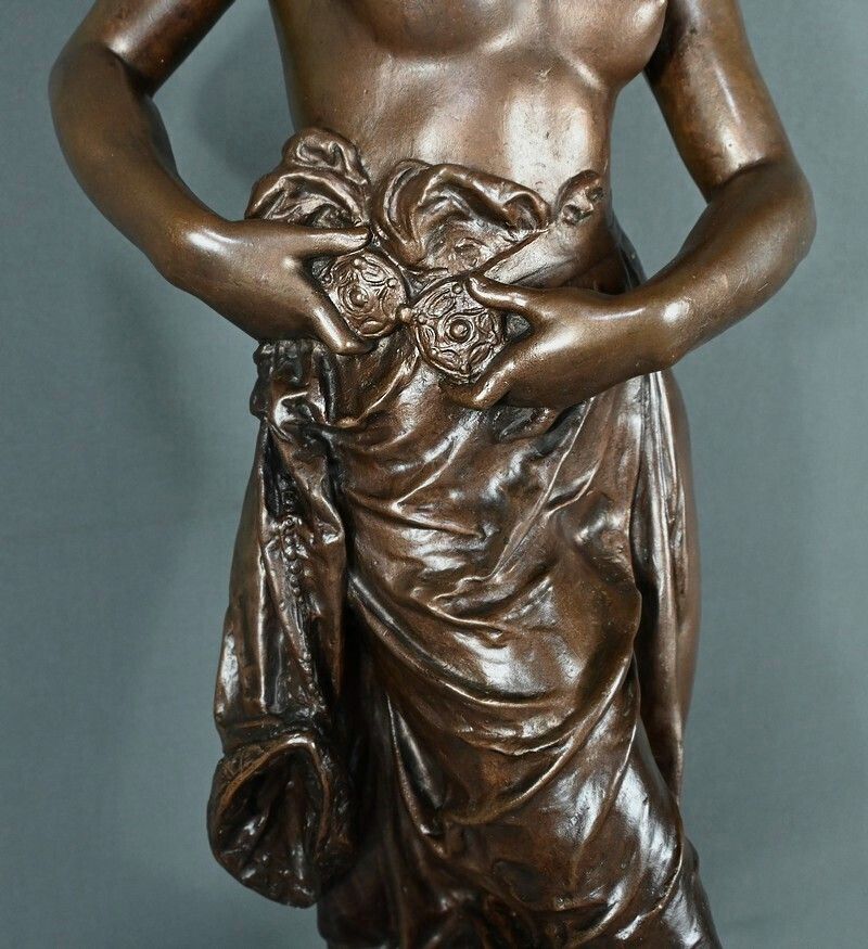 Important Bronze “Nycia” By Ch. Le Bourg – 2nd Part Of The 19th Century photo vintage