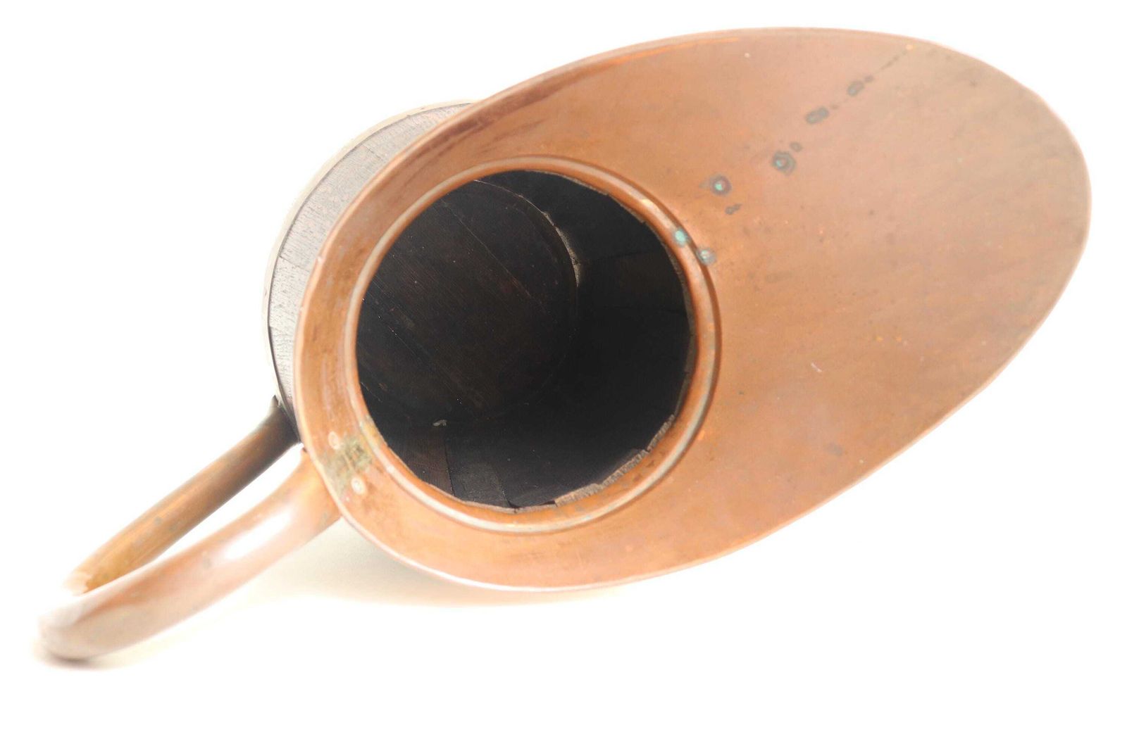 Big Massive Xl Antique French Red Copper And Oak Pitcher, Wine Jug Large French Umbrella Holder Stick Stand 1900 photo buy