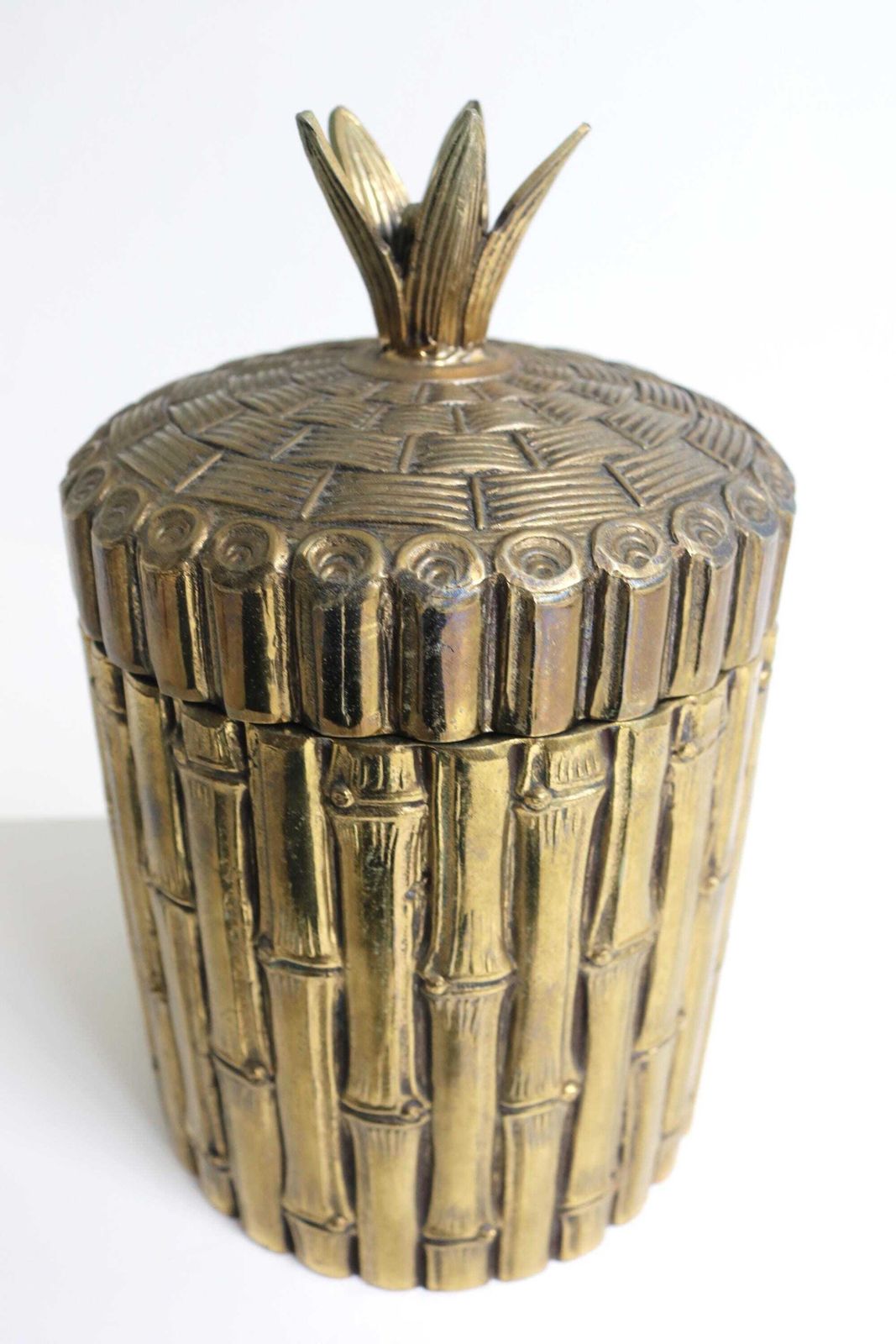Exquisite Italian Mid Century "Bamboo" Ice Bucket By Maura Manetti, Made In Italy 1960s 1970s photo buy