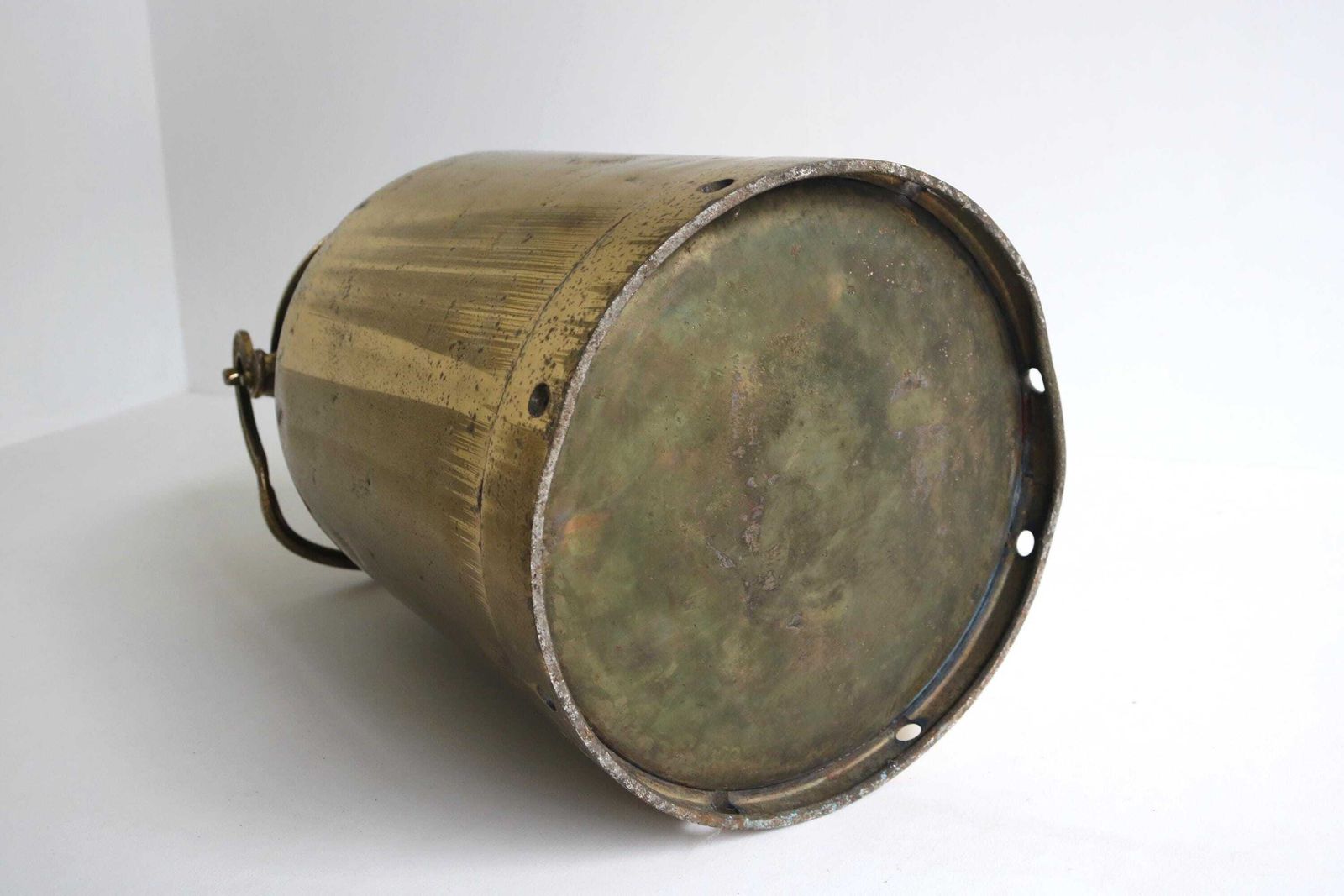 Antique Belgium Milk Jar Umbrella Stand Holder Copper 1880 Country Style Authentic Can Farm Late 19th Century Milk Container photo vintage