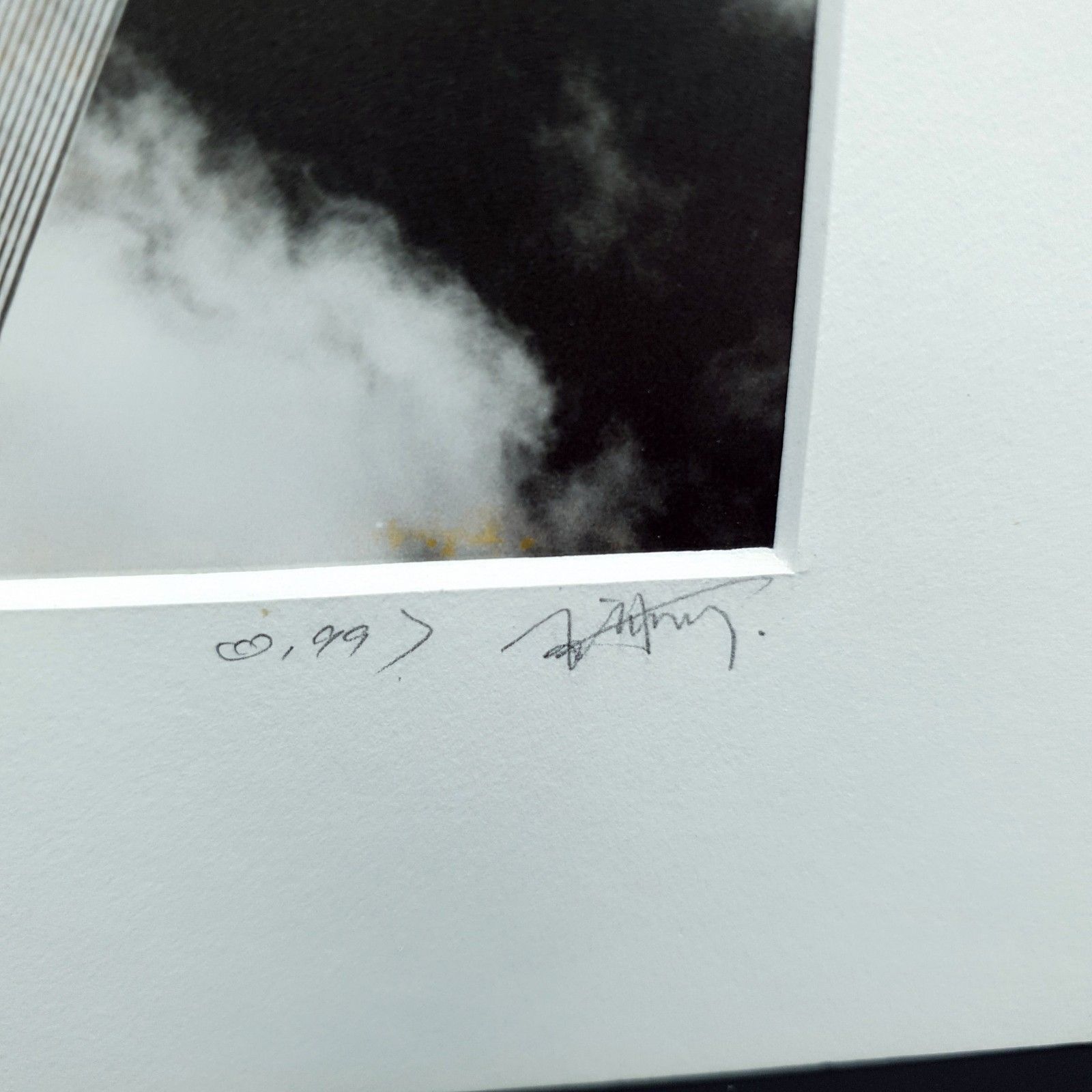 Signed Original Photograph Twin Towers New York 1999 Framed Low Angle View photo vintage