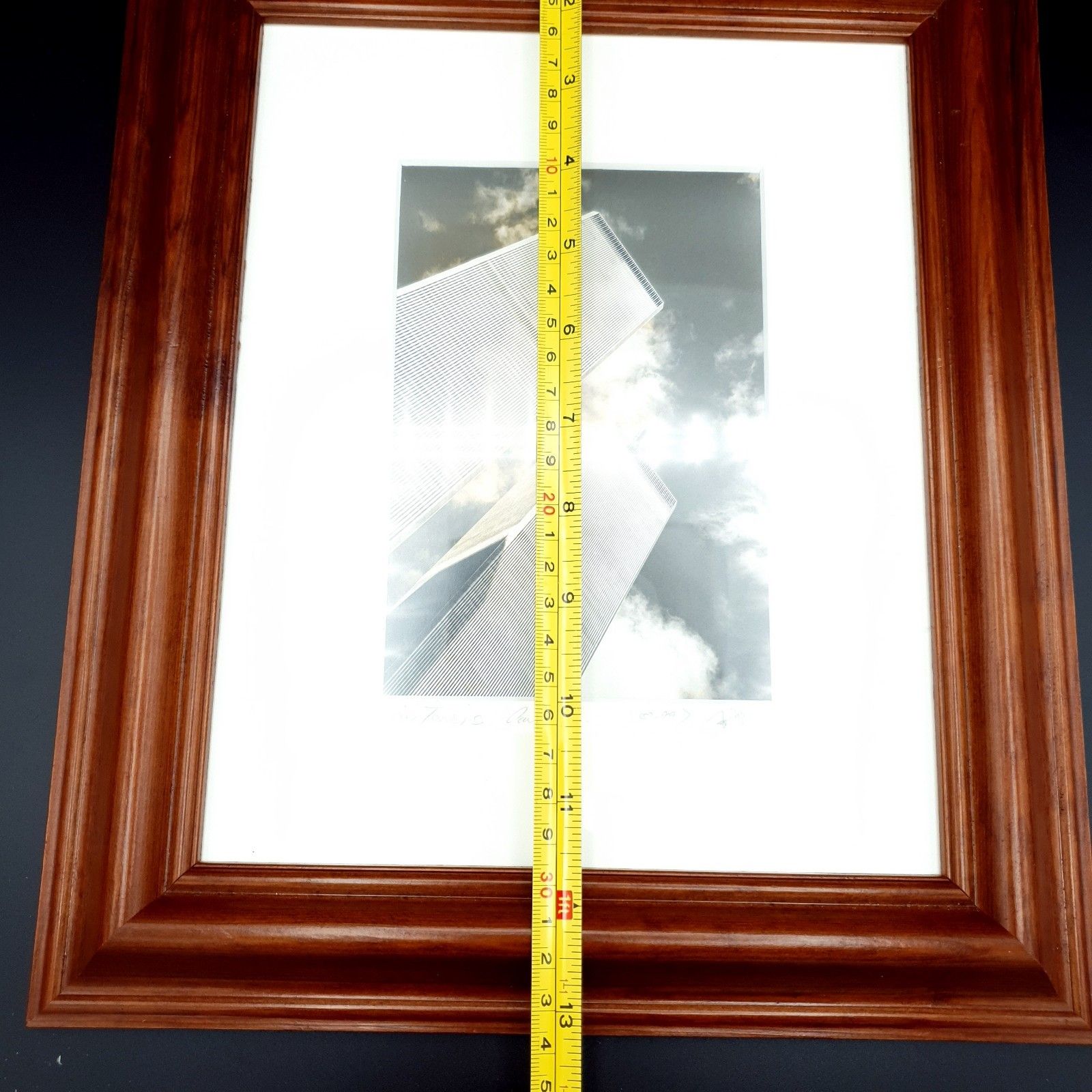 photo buy Signed Original Photograph Twin Towers New York 1999 Framed Low Angle View