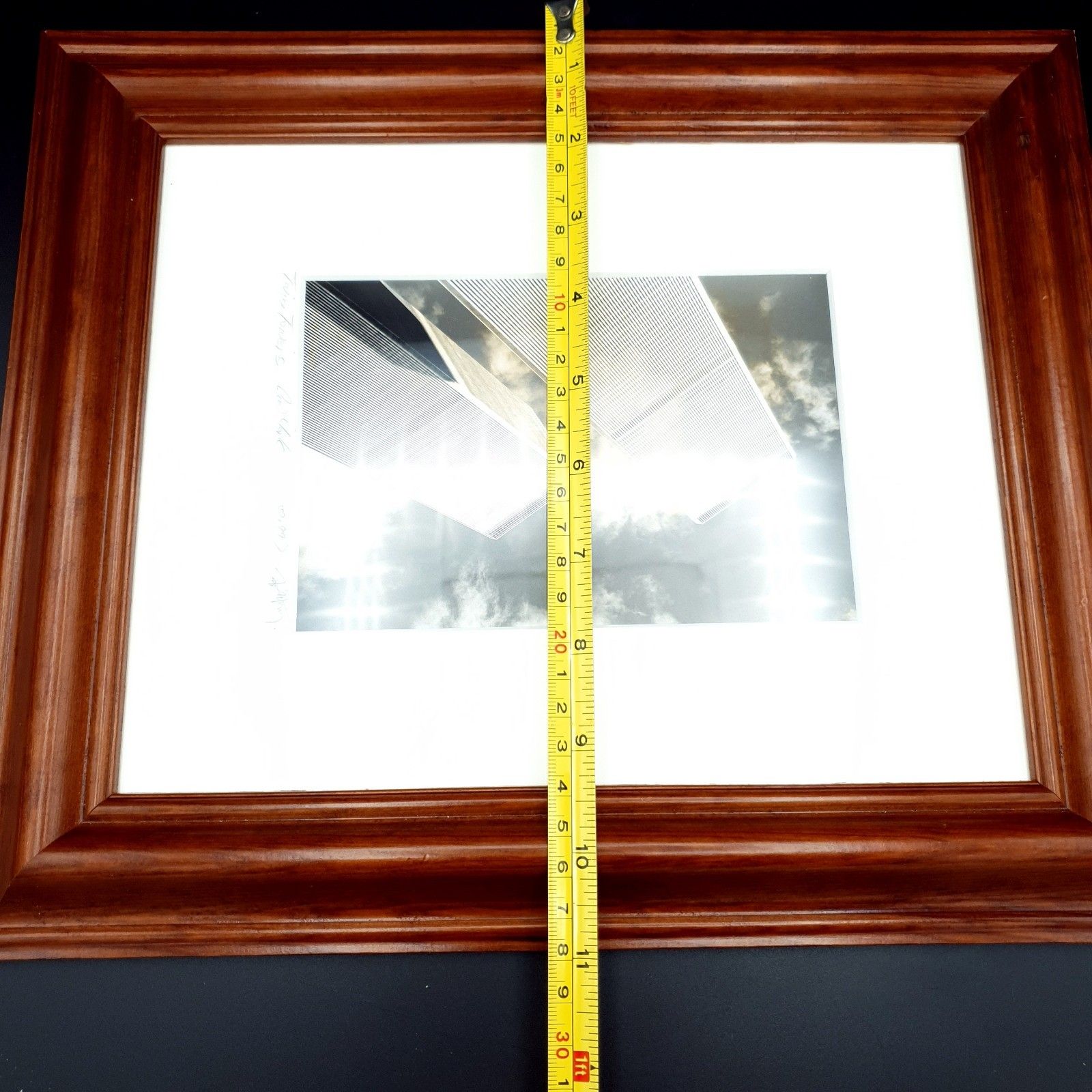 photo vintage Signed Original Photograph Twin Towers New York 1999 Framed Low Angle View