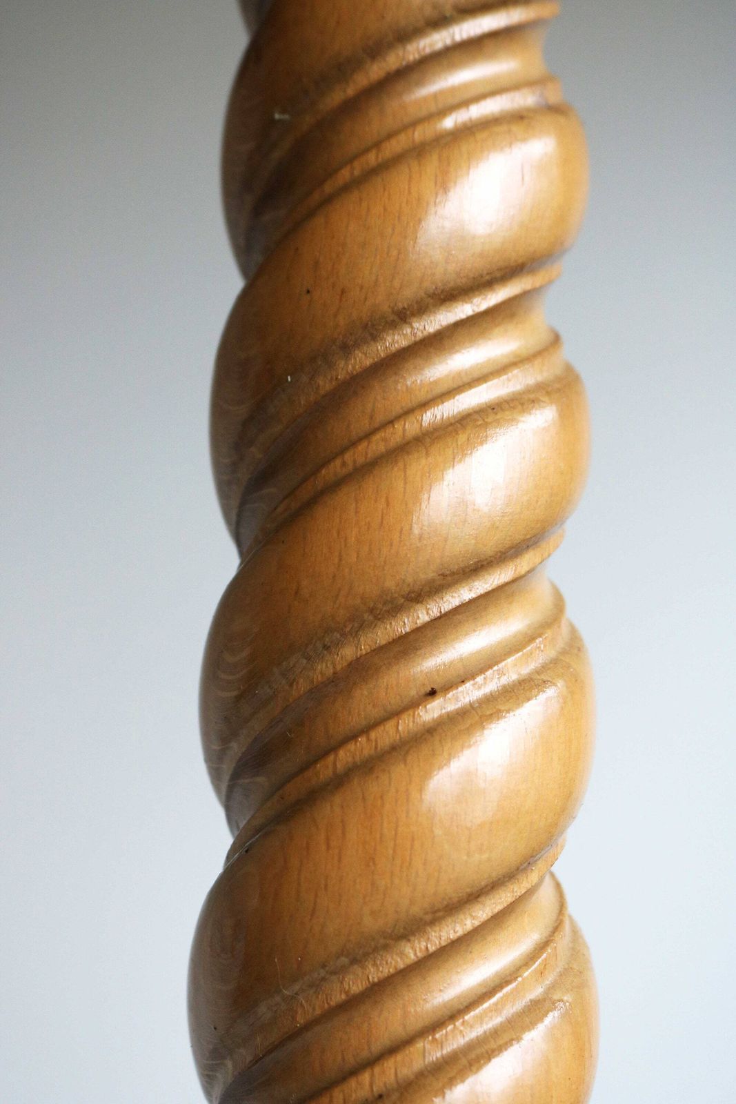 Ornate Brass & Barley Twisted Wood Italian Coat Hat Rack Hall Tree Floor Stand Hollywood Regency Vintage Fish Base Bedroom Furniture 1950s photo vinterior