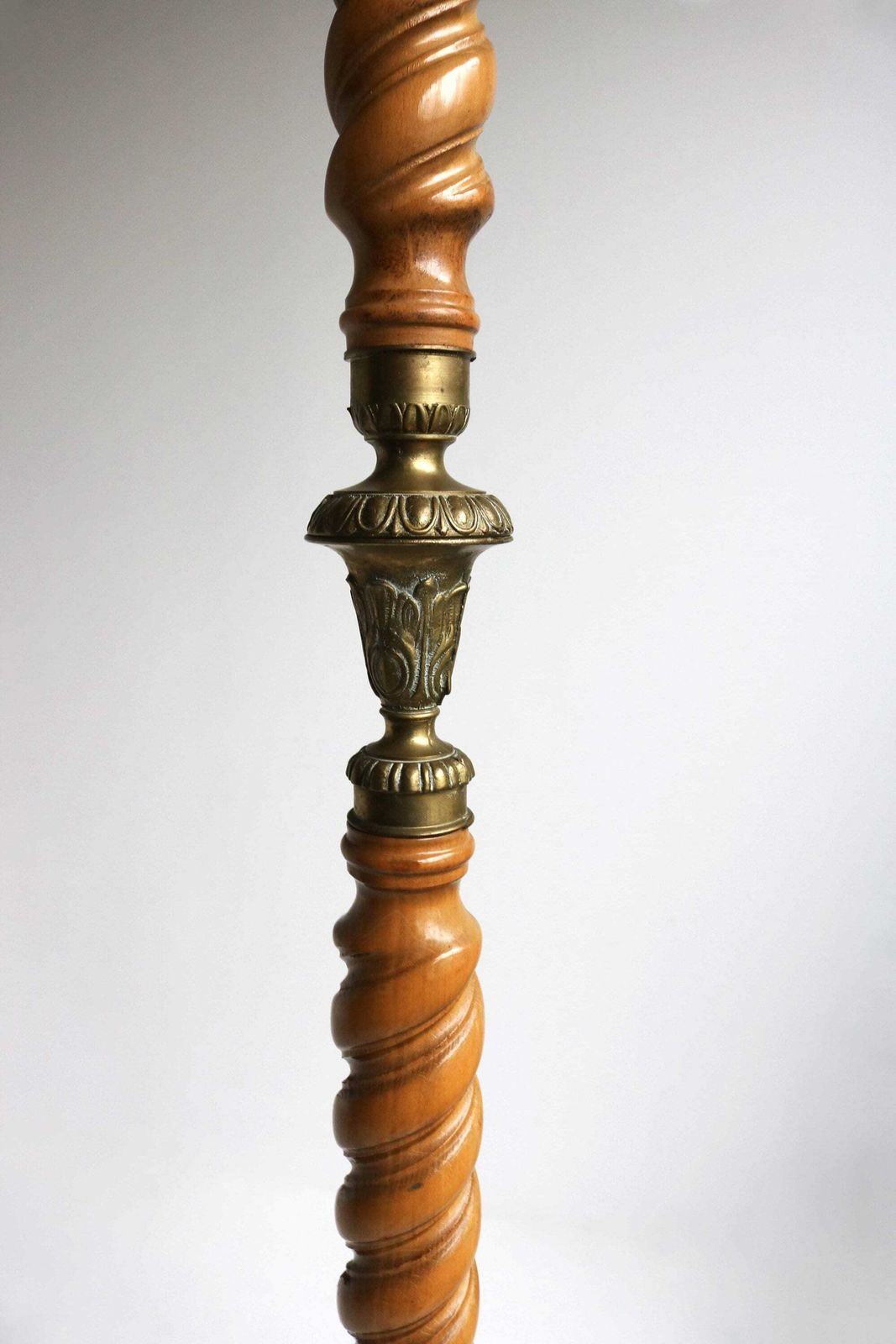 Ornate Brass & Barley Twisted Wood Italian Coat Hat Rack Hall Tree Floor Stand Hollywood Regency Vintage Fish Base Bedroom Furniture 1950s photo buy
