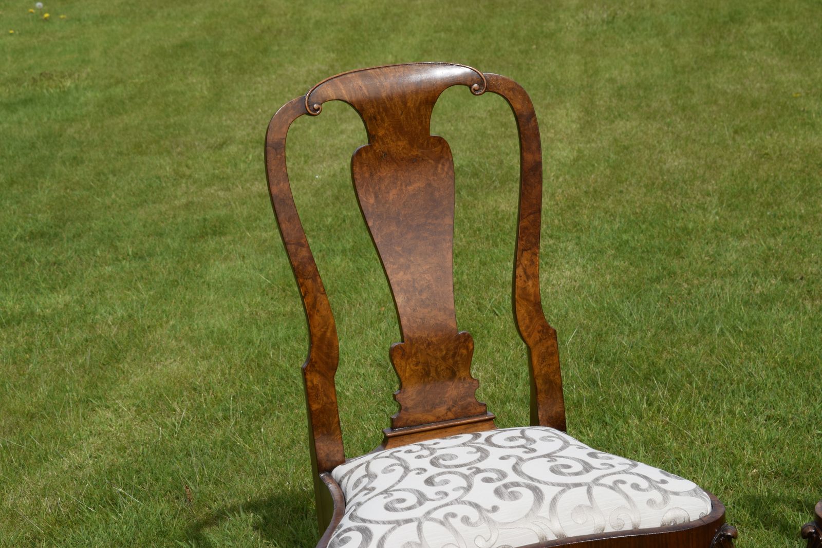 Pair Of Quality Walnut Chairs, 1800s photo for sale