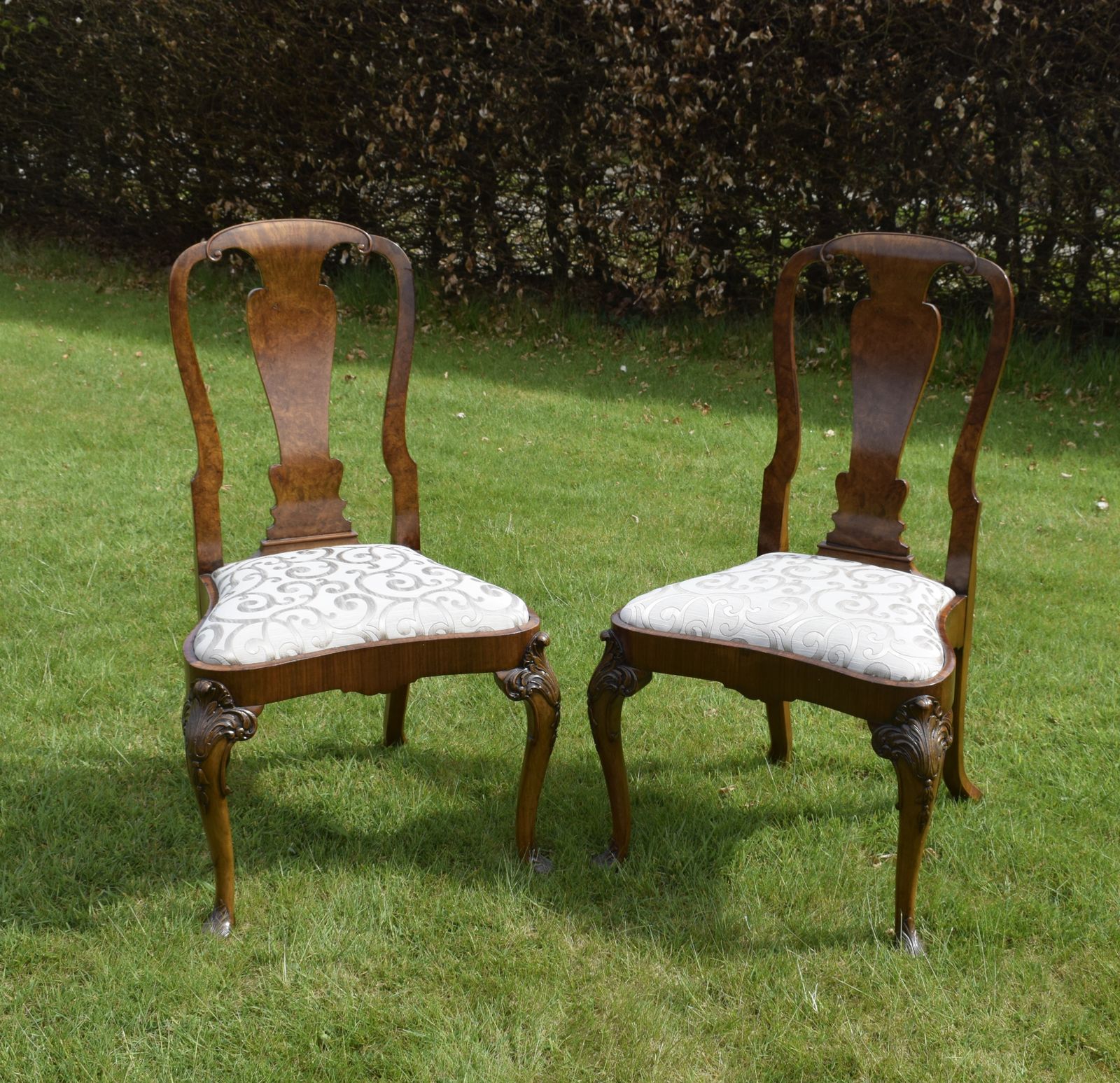 Pair Of Quality Walnut Chairs, 1800s photo buy