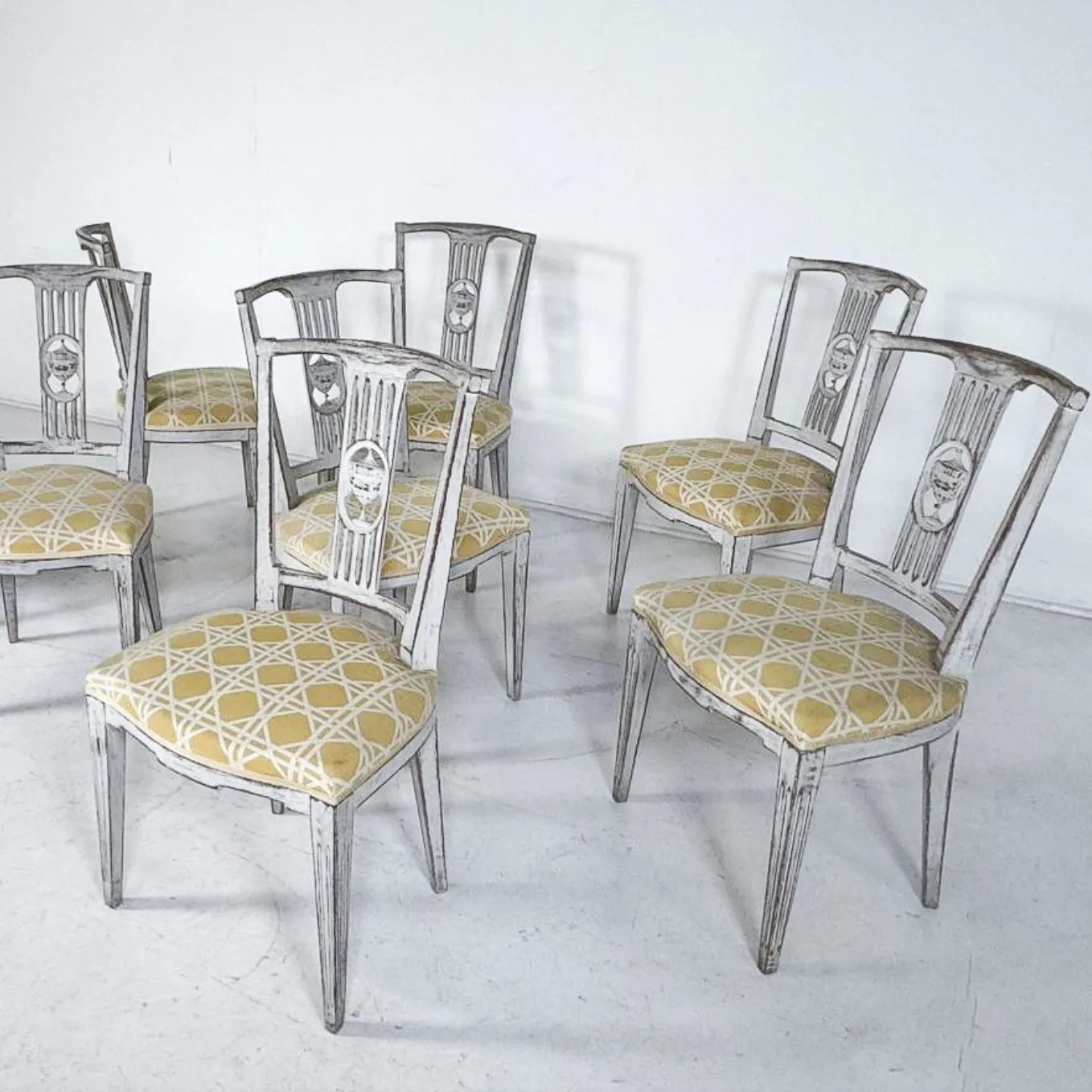 Set Of 10 Gustavian Style Dining Chairs photo 3640.0