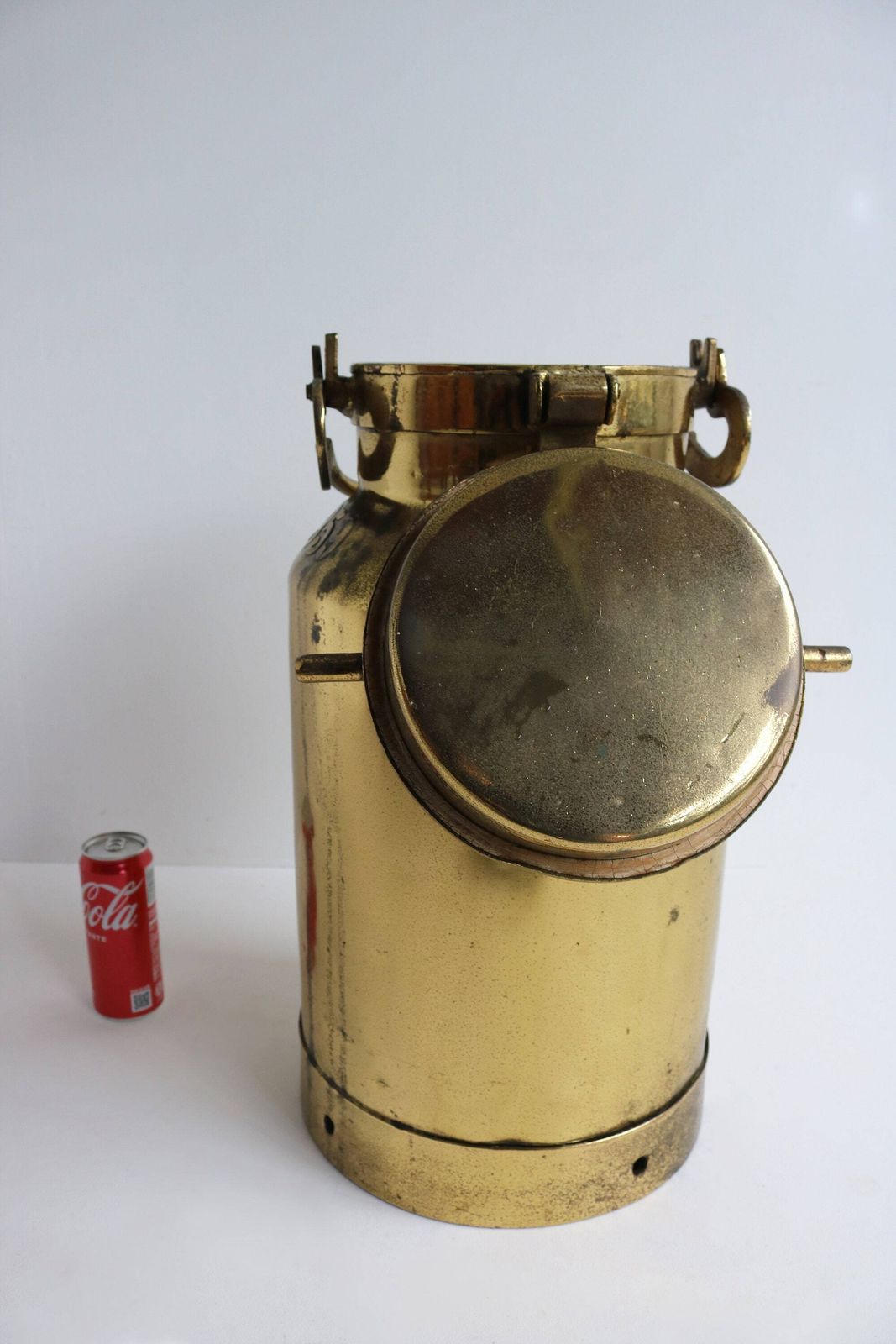 Antique Milk Jar Umbrella Stand Holder Copper 1900s Country Style Authentic Can Farm Late 19th Century Milk Container photo buy