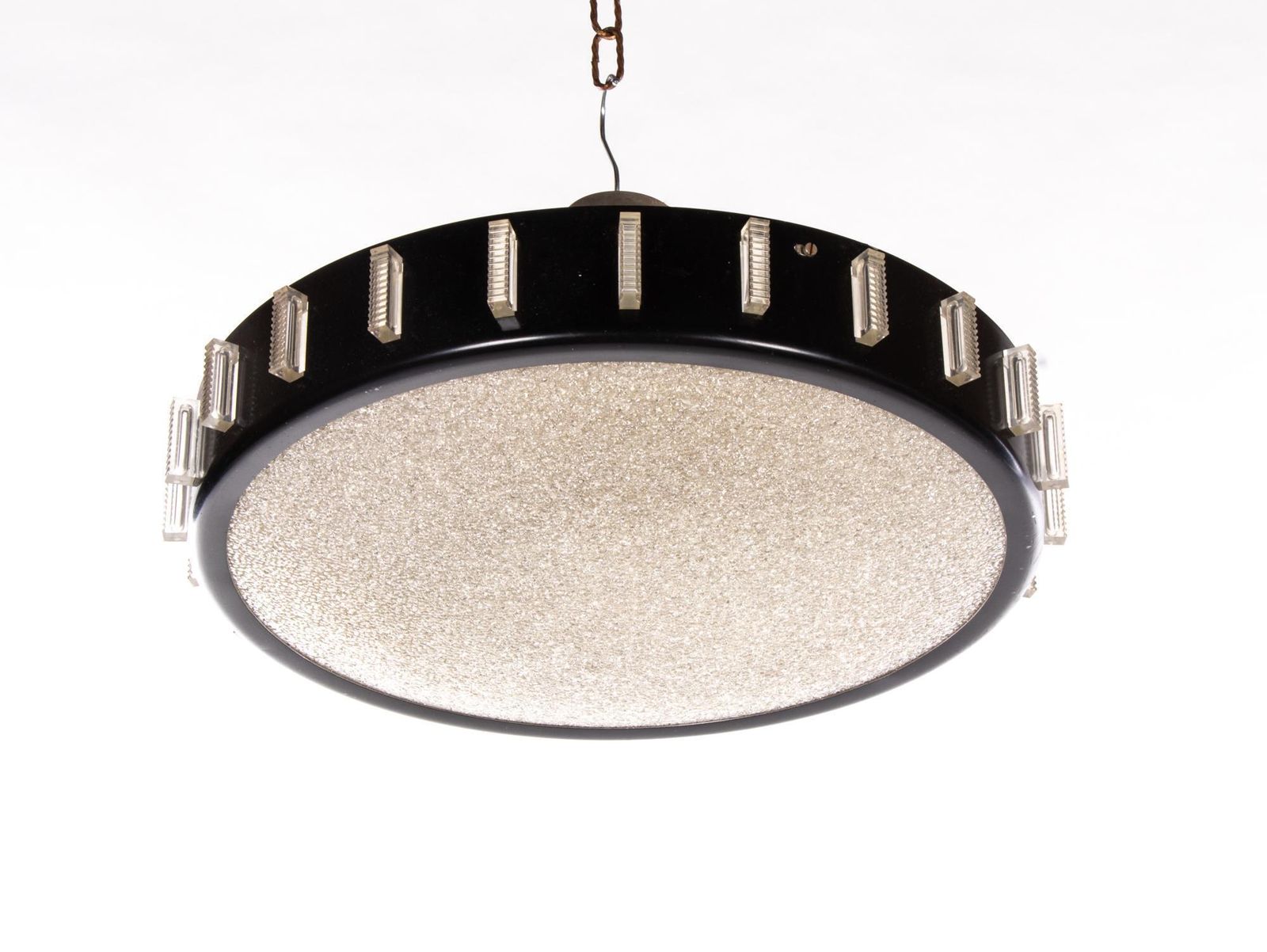 1950 Italy Drum Flush Mount Chandelier In The Manner Of Stilnovo photo furniture