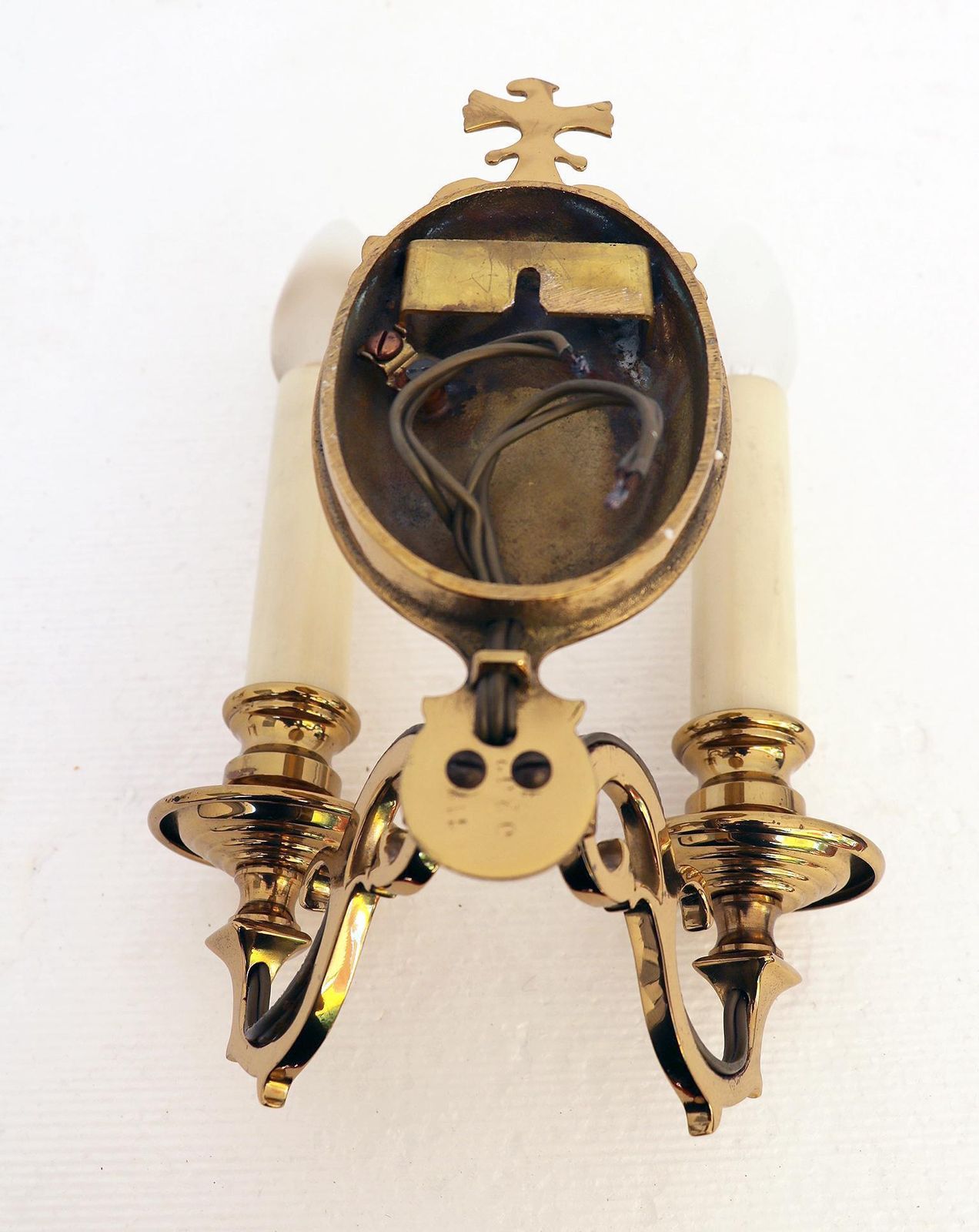 Pair Of French Belle Epoche / Art Deco Eagle Appliques Wall Sconces Brass 1930s photo 1414.0
