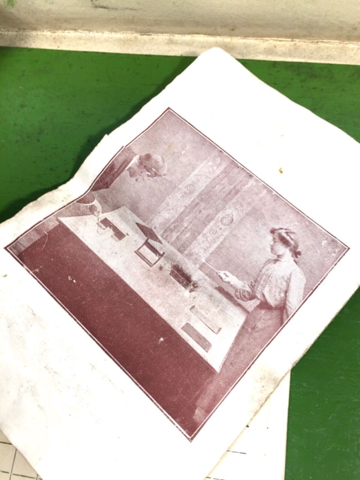 photo vinterior Antique 1910s Tabletop Midget Golf Parlour Game By Royal Letters Boxed / Rare