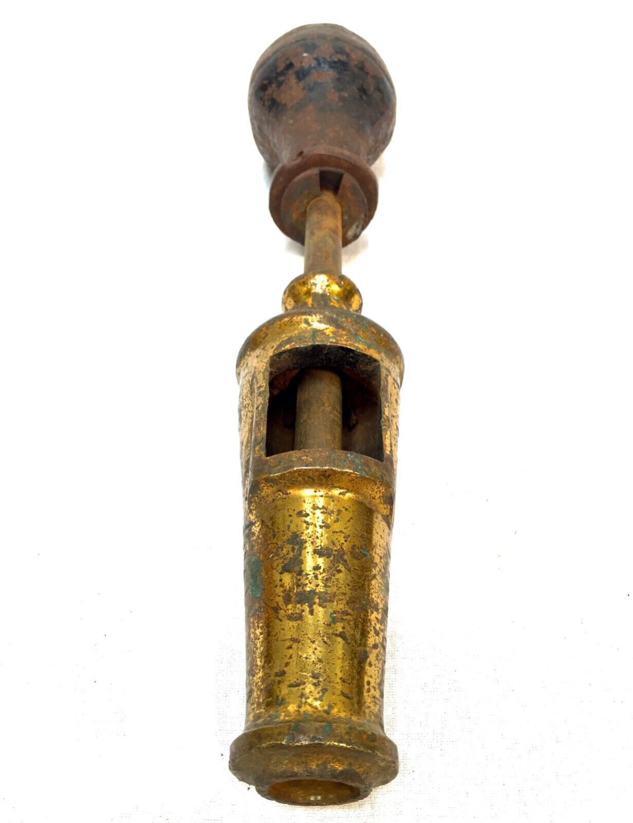 Antique 19th Century Brass & Iron Wine Bottle Corker Machine / Tool / Brewery photo furniture