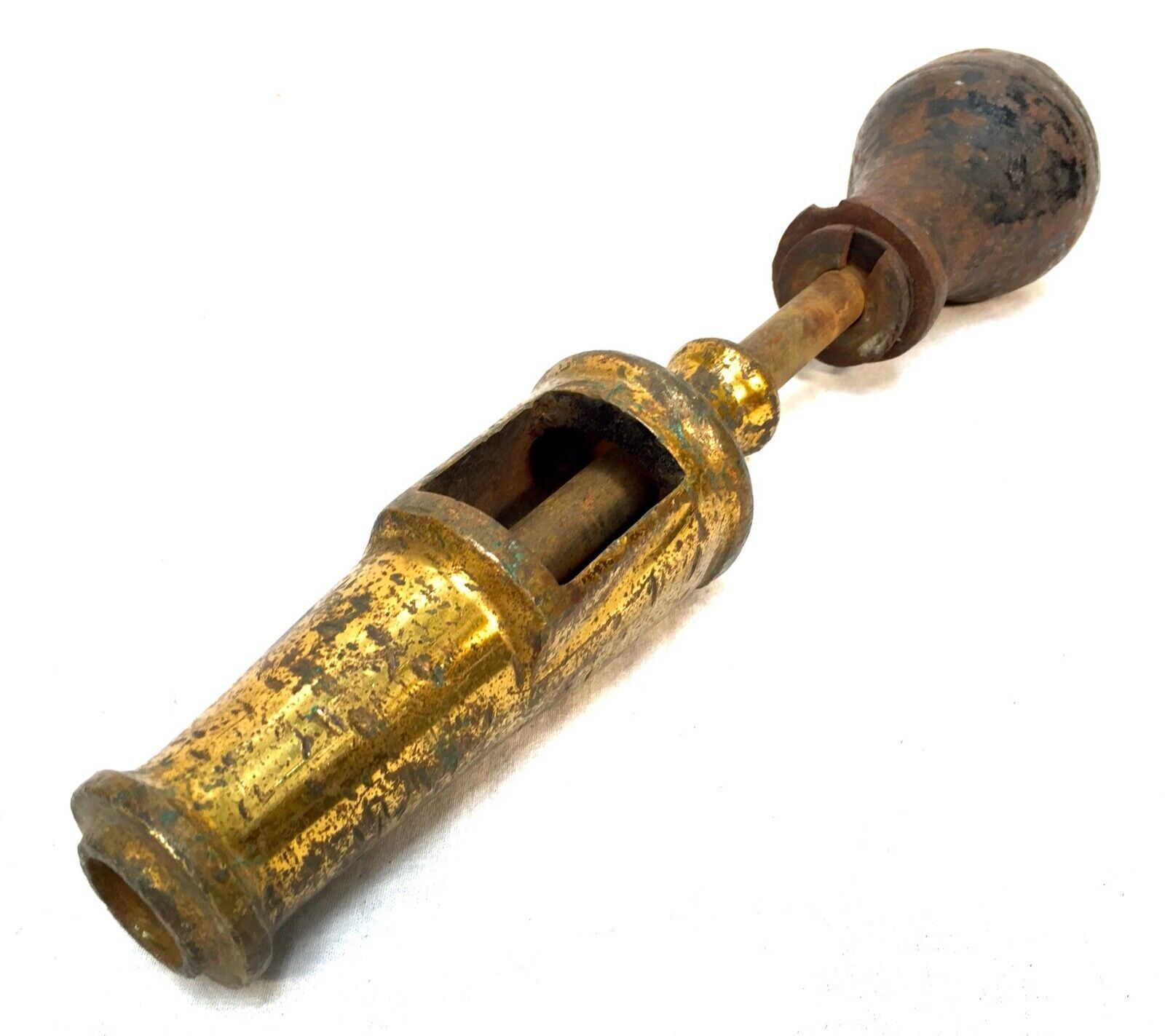 Antique 19th Century Brass & Iron Wine Bottle Corker Machine / Tool / Brewery photo for sale