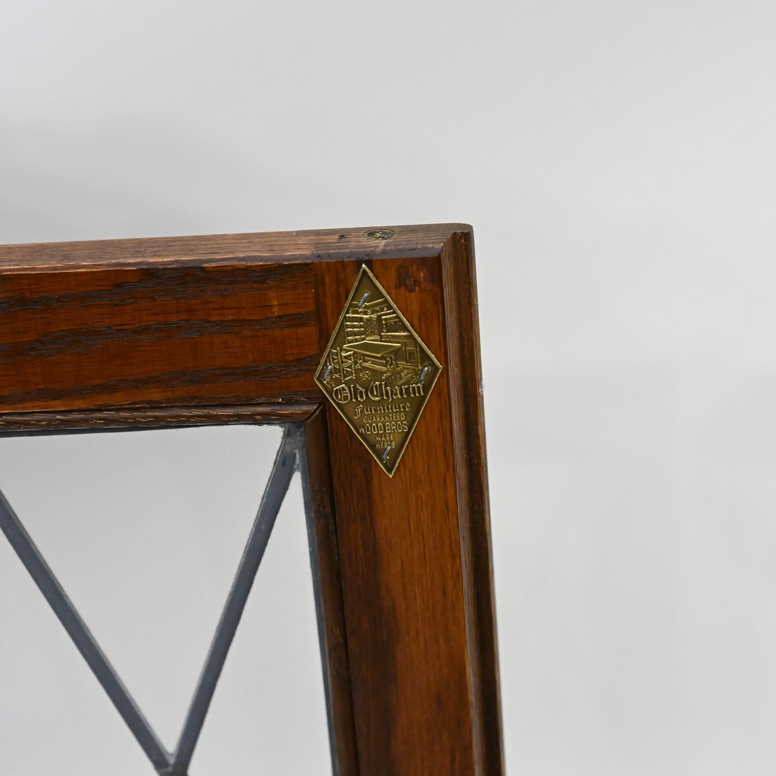 227.0 Old Charm Hanging Corner Display Cabinet Leaded Glass Tudor Brown Free Delivery photo