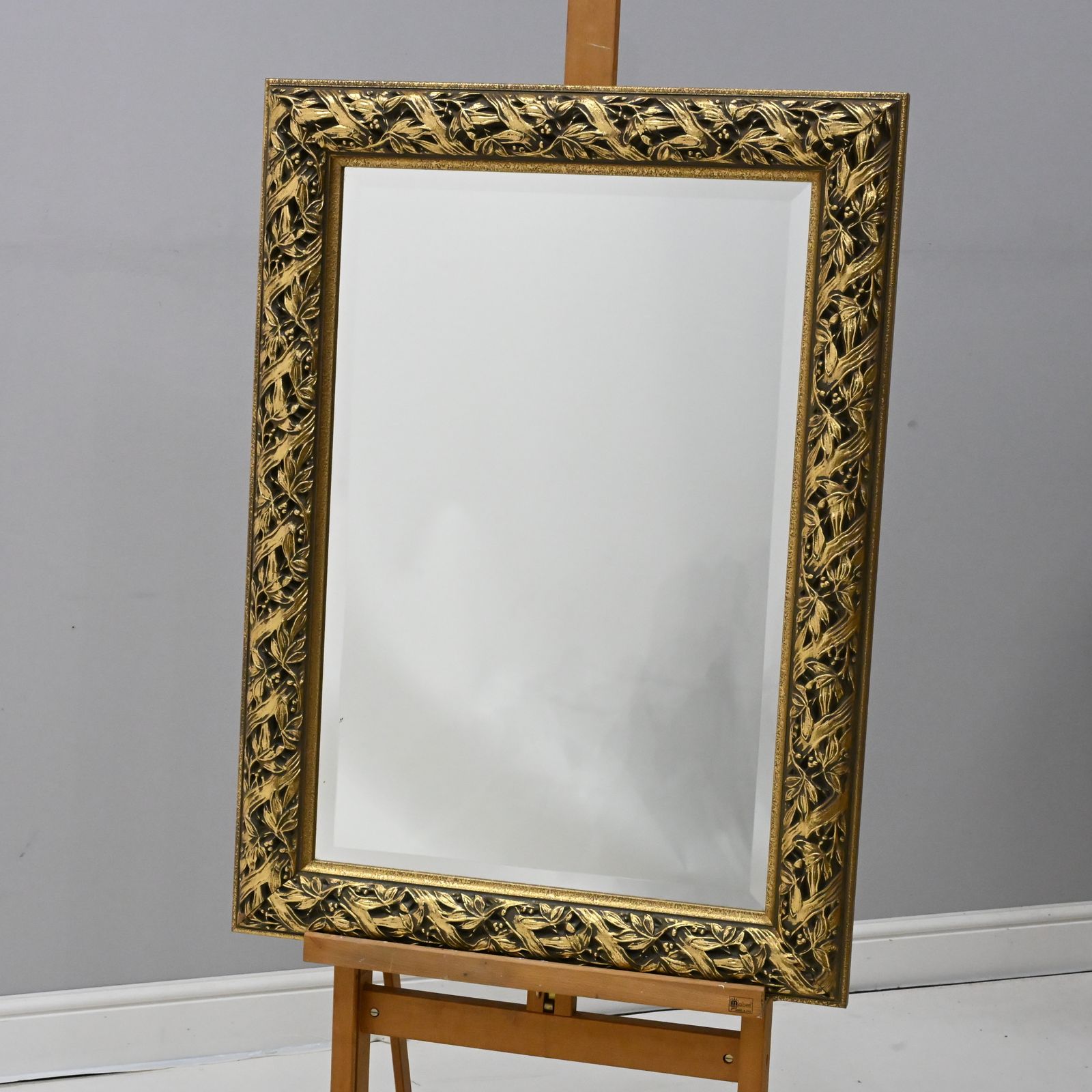 Large Gold Framed Bevelled Wall Mirror Heavy 93cm X 68cm Free Delivery