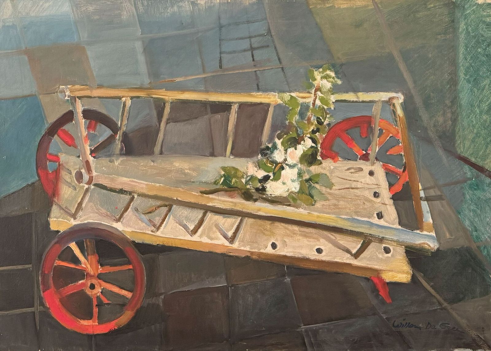 Mid 20th Century Swedish School 'Ornamental Cart' photo furniture