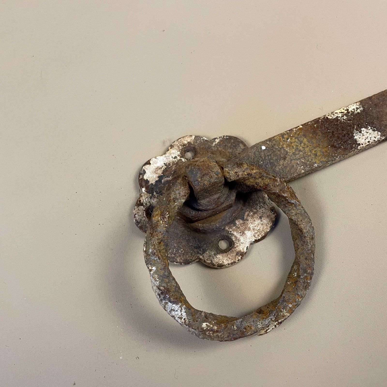 Antique Garden Door Lock Gate Latch Door Catch Metal Floral Shape Base Very Old Outdoor Shed Latch photo 55.0
