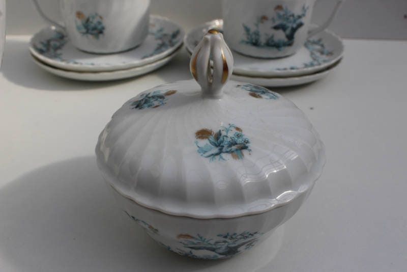 Graceful Romantic Porcelain Swan Tableware Royal Tettau Bavaria Coffee Tea Dishes Antique Cup And Saucer 1900 photo buy
