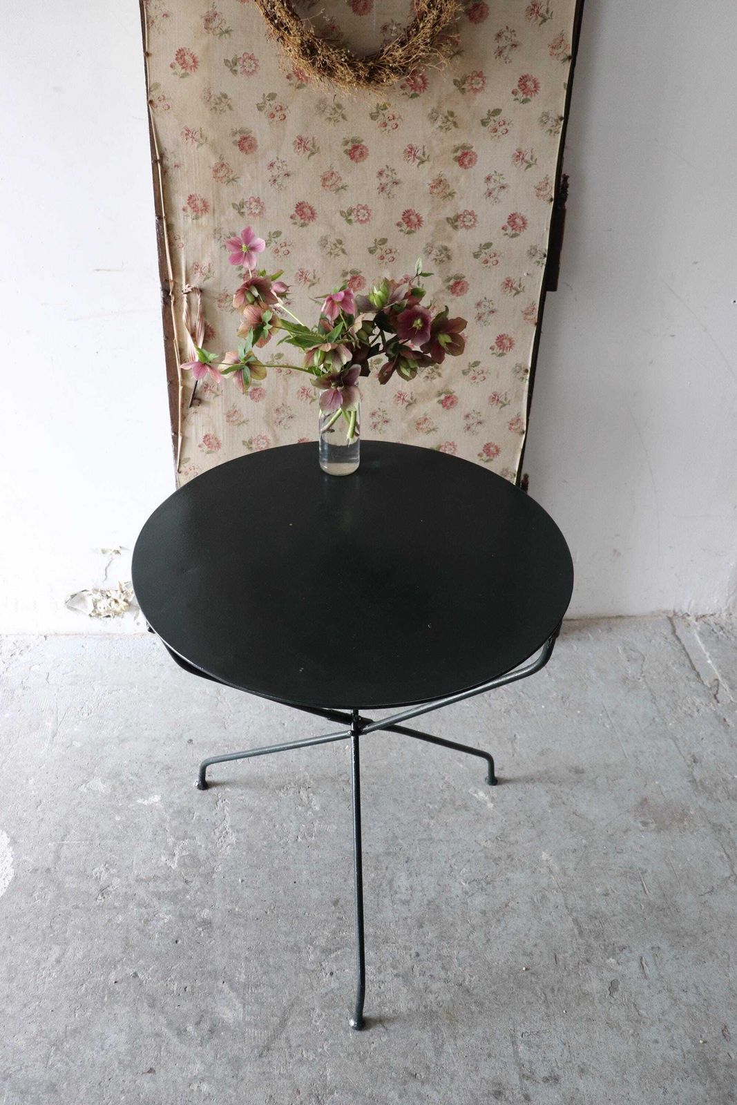 Lovely Vintage French Racing Green Folding Metal Garden Table photo vintage