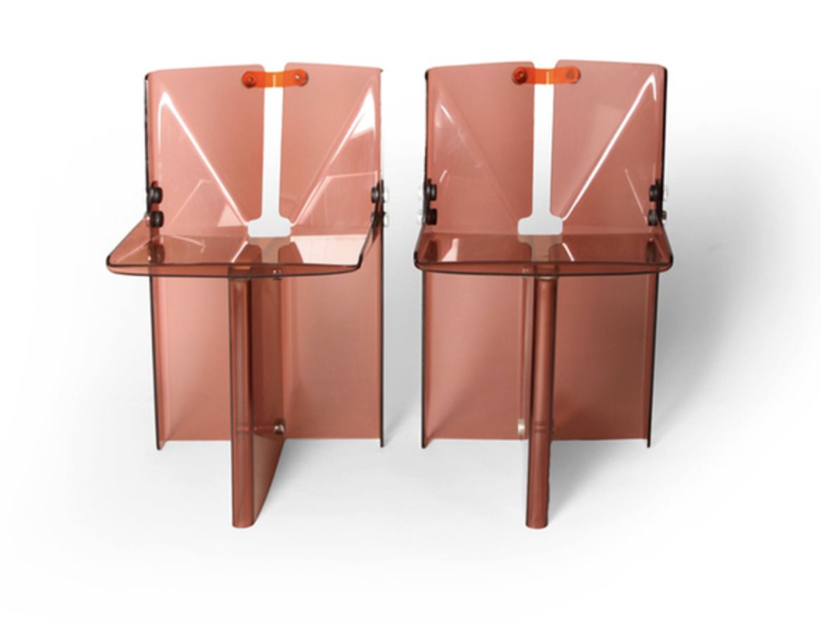 2 X Unique Chairs In Smoked Acrylic photo furniture