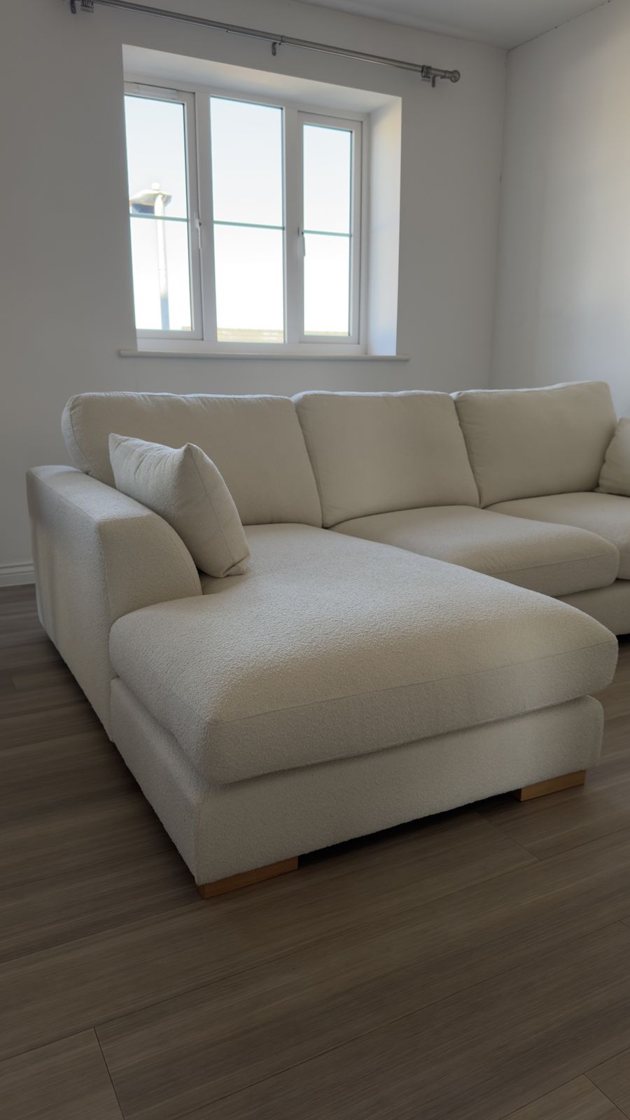 Cream Boucle Sofa, 21st Century photo furniture