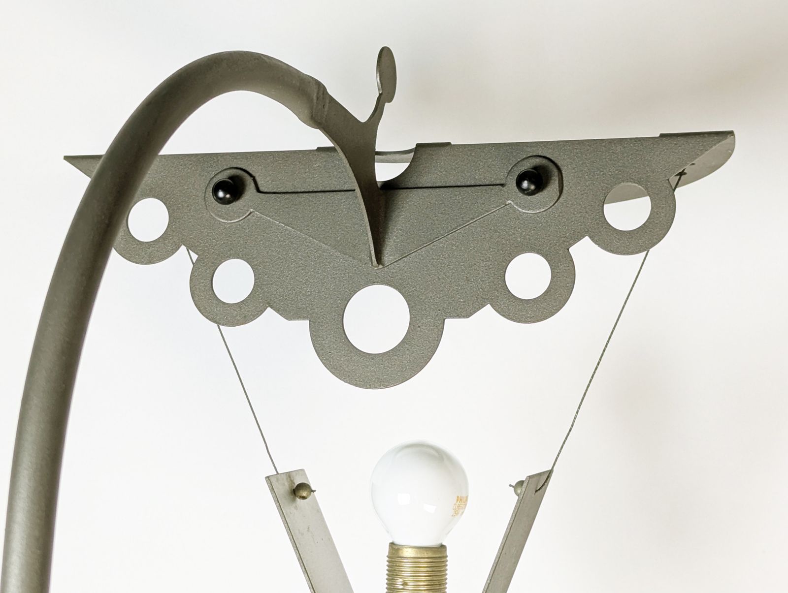 1250.0 Grey Metal 1980 90s Post Modern Floor Lamp In The Style Of A. Mendini photo