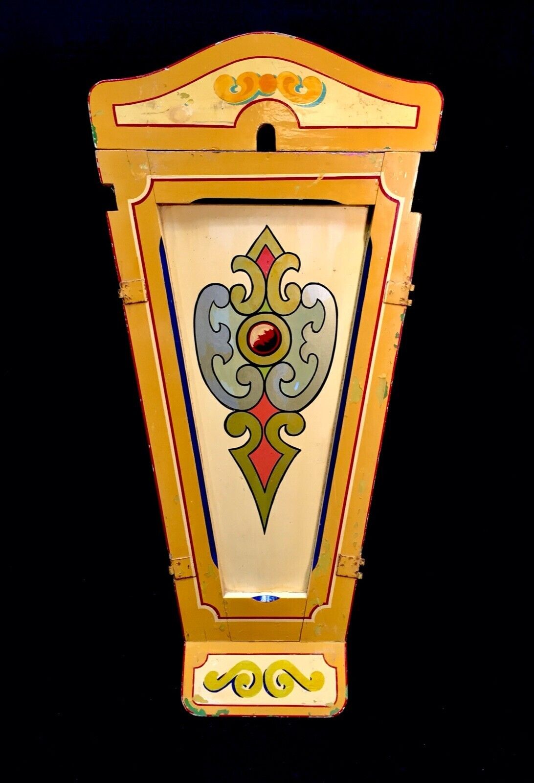 Antique Early 20th Century Fairground Ride Decorative Panel Paint On Board Sign photo furniture