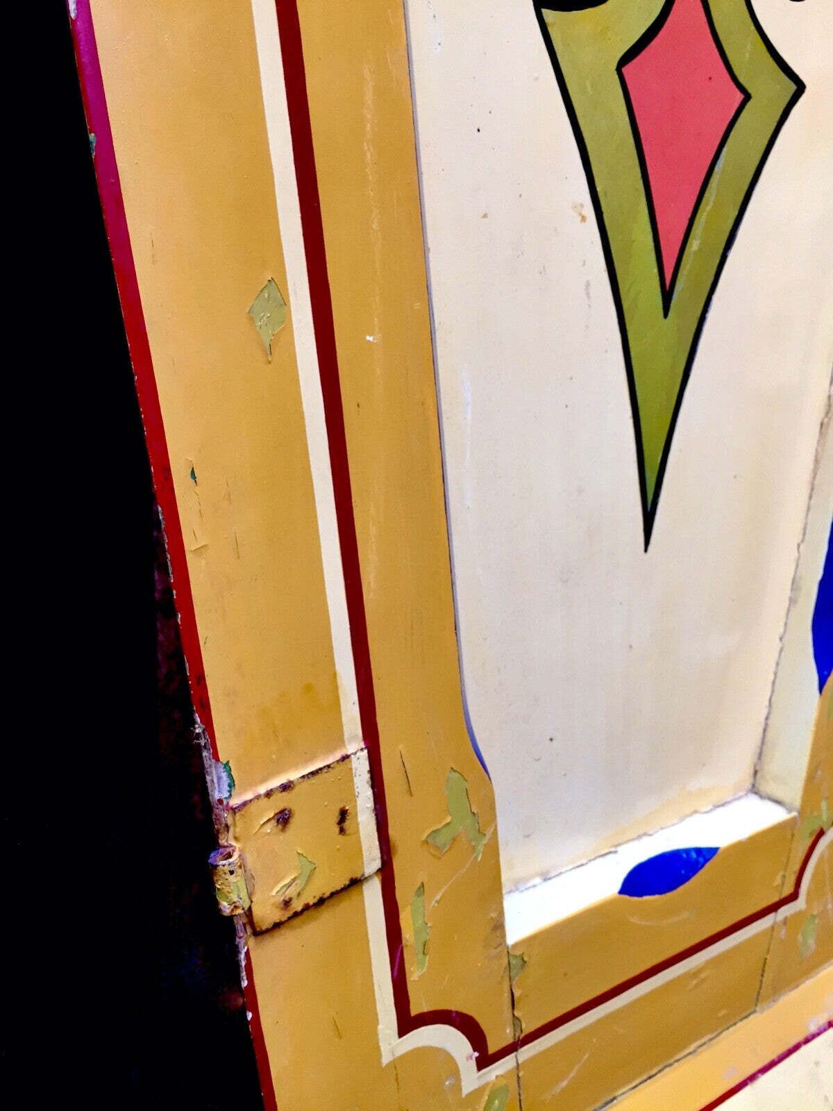 photo furniture Antique Early 20th Century Fairground Ride Decorative Panel Paint On Board Sign