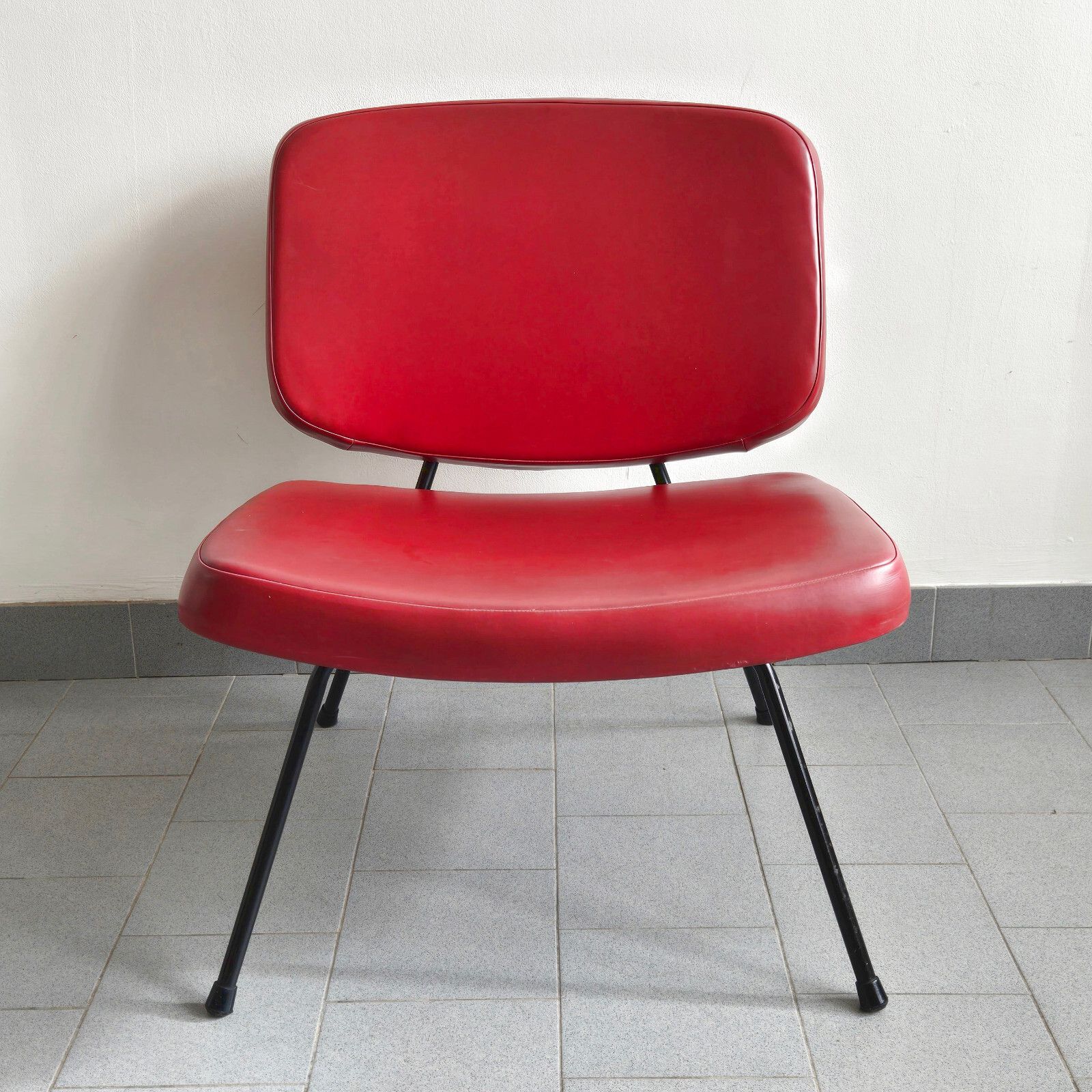 Vintage Paulin Stone 1950 Cm190 Armchair Heater For Tuna 50s 1950s photo furniture