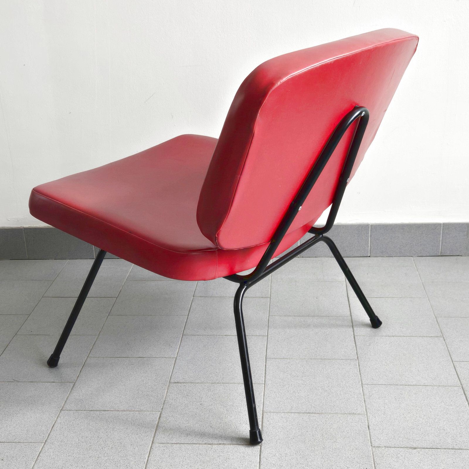 photo for sale Vintage Paulin Stone 1950 Cm190 Armchair Heater For Tuna 50s 1950s