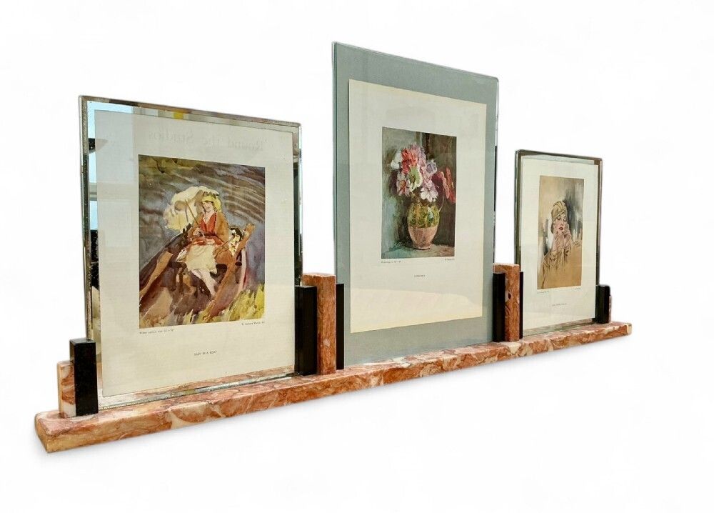 Art Deco Triptych Photo/Picture Frame photo Home Decor