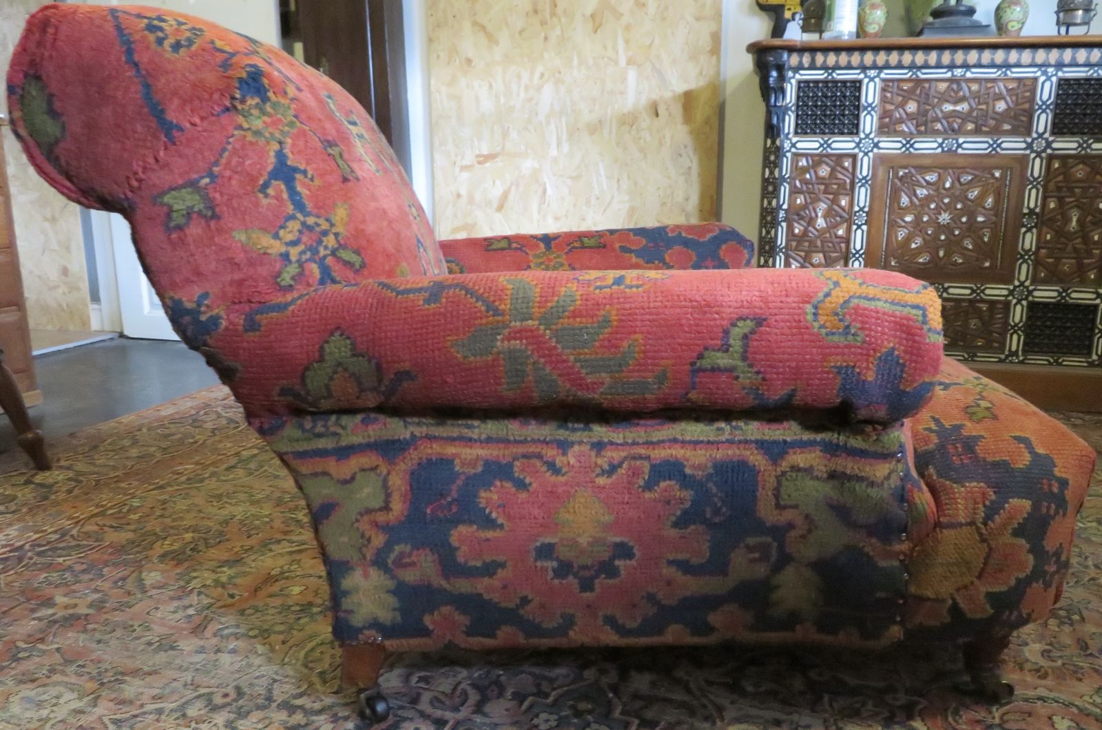 Howard And Sons "Ushak Turkey Carpet" Club Armchair. photo buy