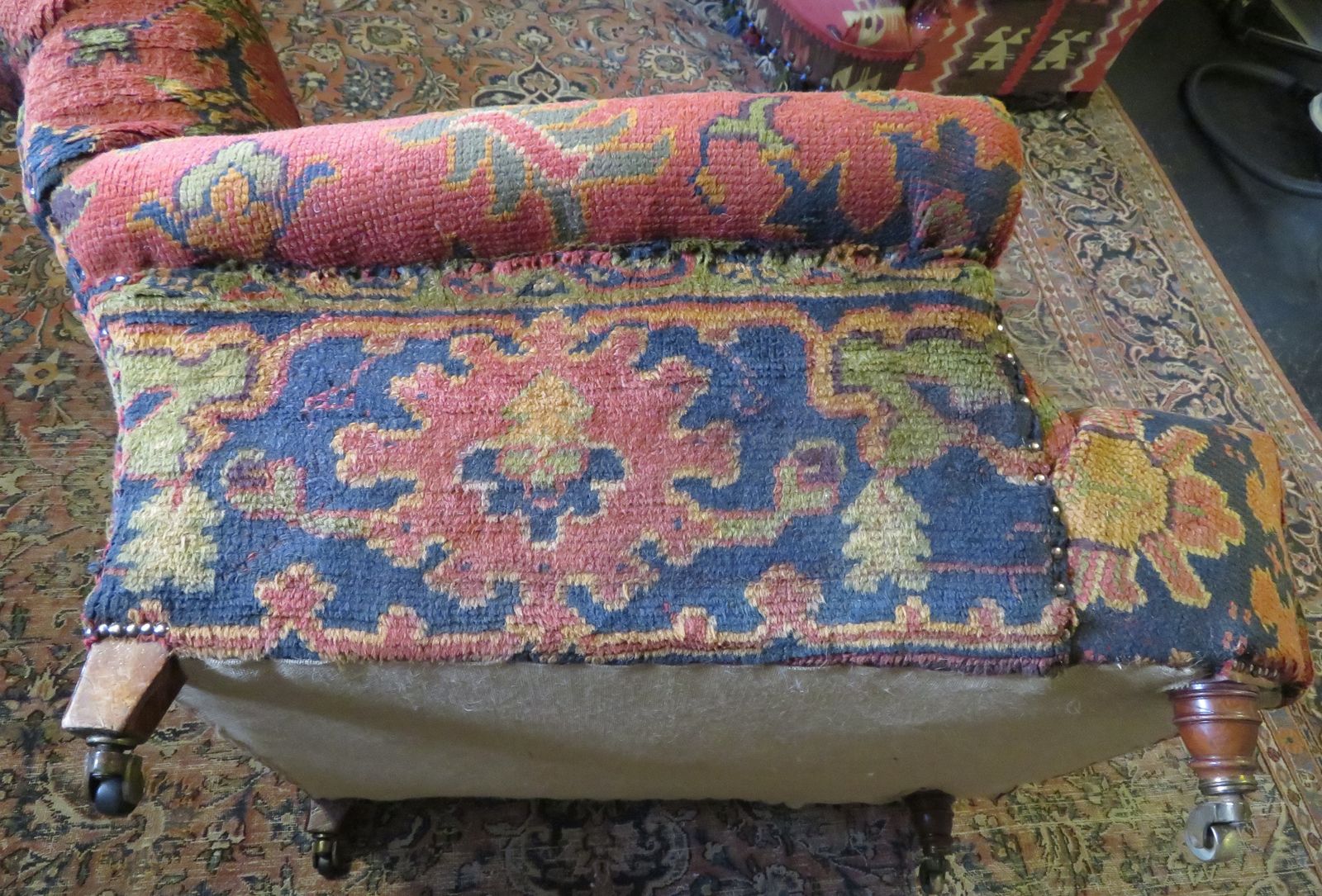 Furniture Howard And Sons "Ushak Turkey Carpet" Club Armchair. photo
