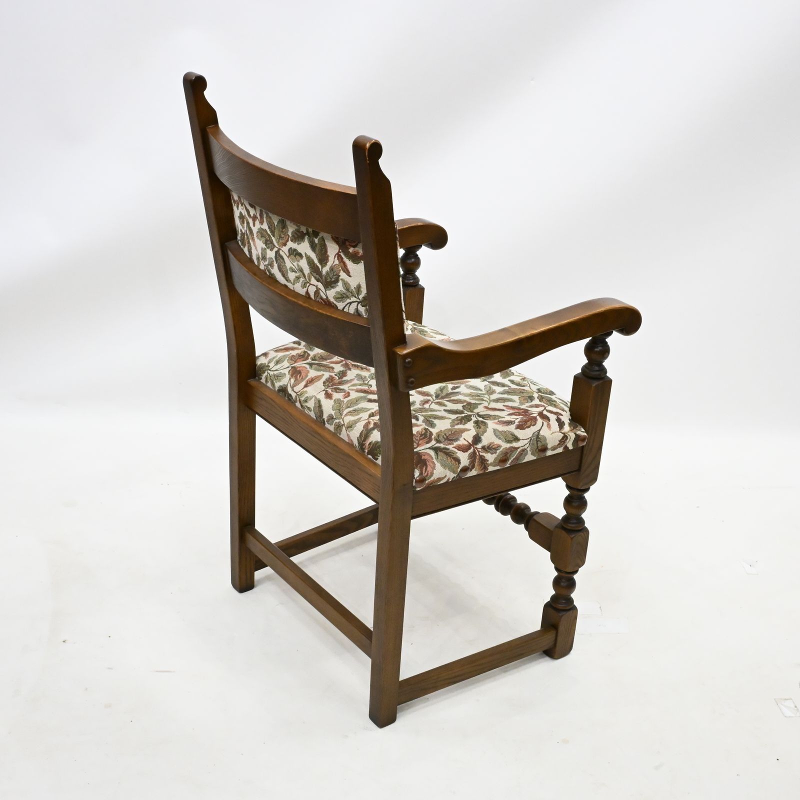 827.0 6 Old Charm Dining Chairs Light Oak Studded Upholstery 2 Carver Free Uk Delivery photo
