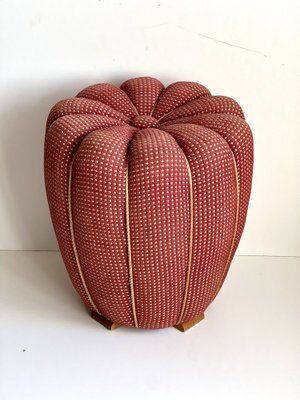 Vintage Pouf Van Jindrich Halabala Voor Cesky Nabytek, Ca. Jaren 1950 photo for sale