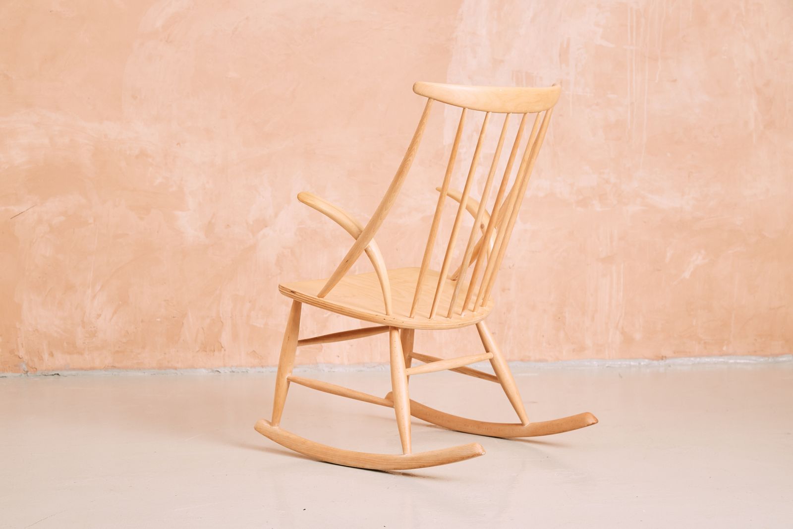 Vintage Illum Wikkelsø Iw3 Gyngestol No. 3 Rocking Chair For Niels Eilersen   Mid Century Danish photo Furniture