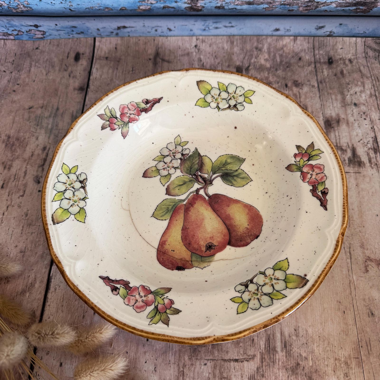 Set Of 4 Italian Vintage Ceramic Pear Bowls photo for sale